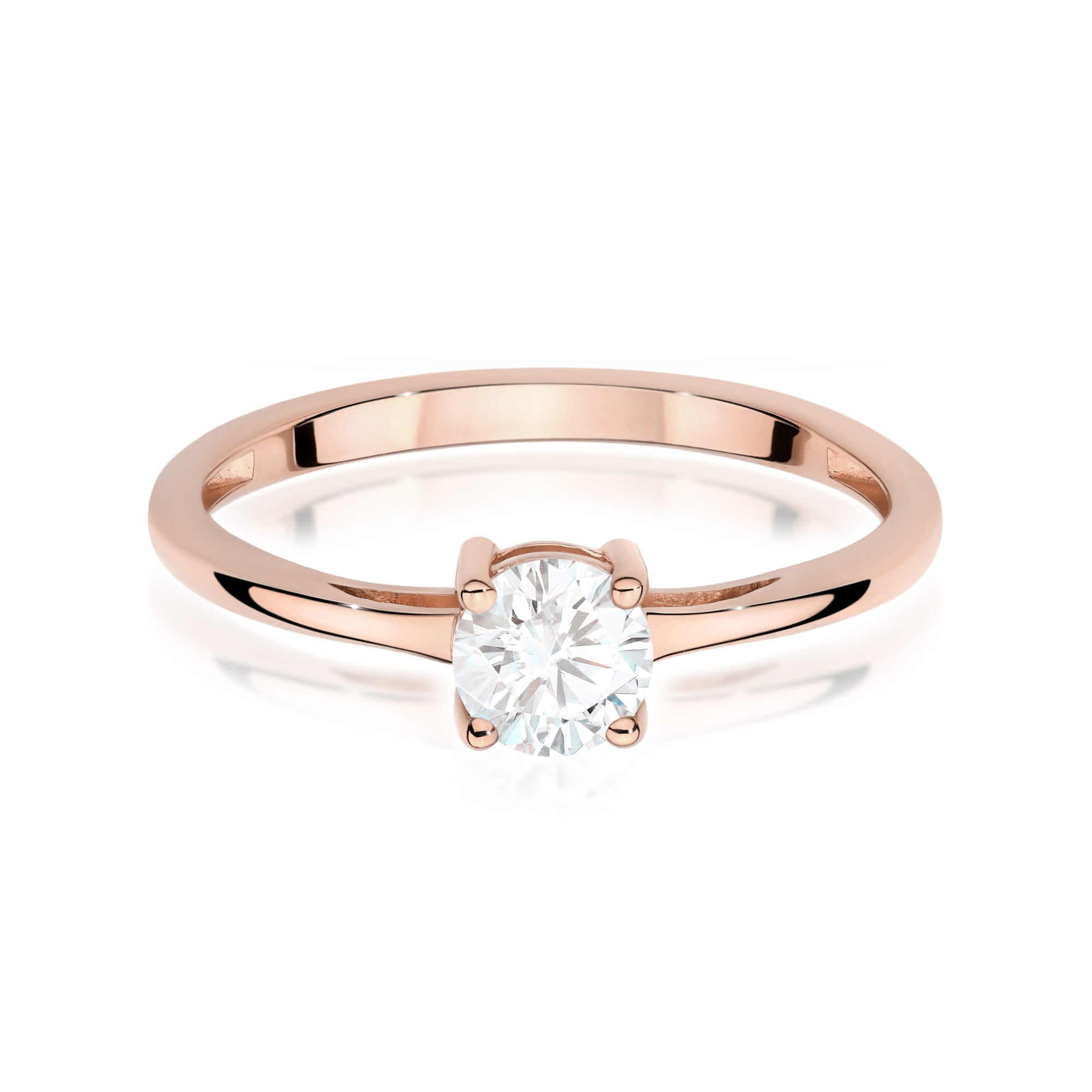 Inel Aur 14K W0656 Safir Alb 0.60ct