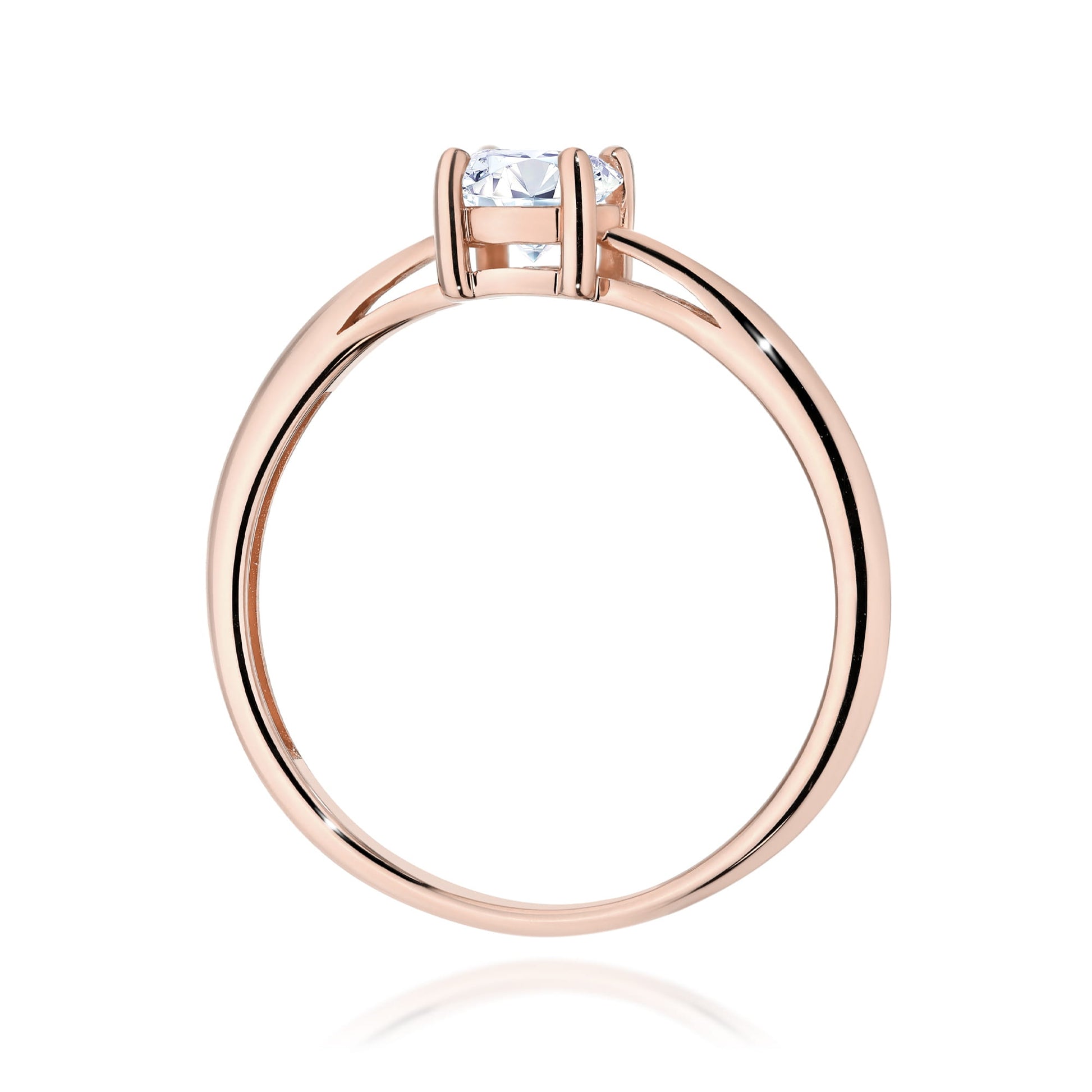Inel Aur 14K W0656 Safir Alb 0.60ct