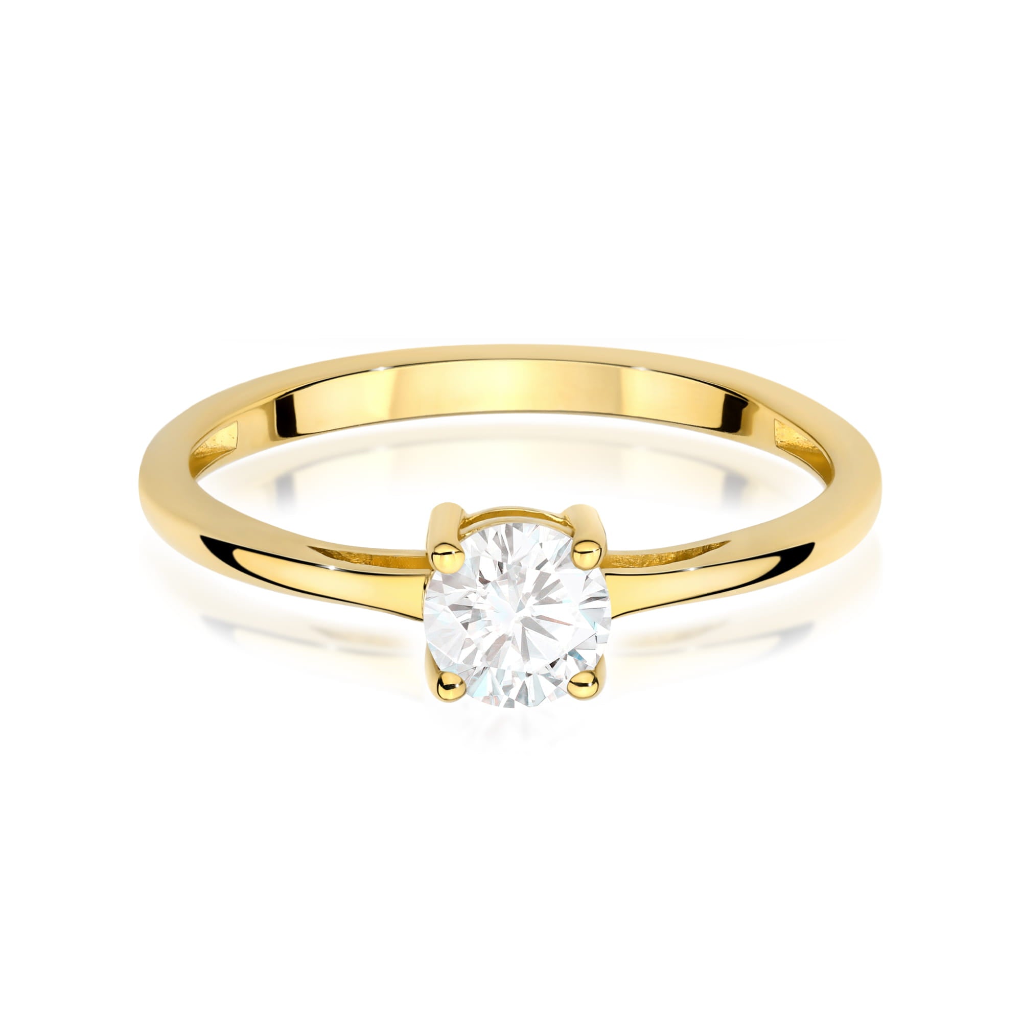 Inel Aur 14K W0656 Safir Alb 0.60ct
