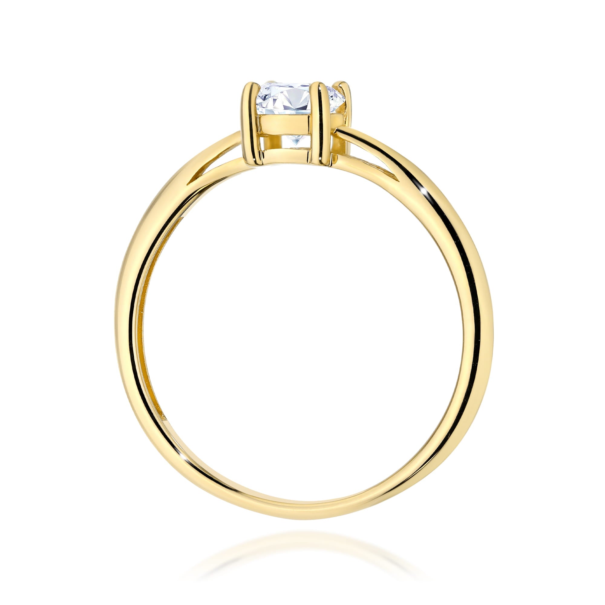Inel Aur 9K cu Safir Alb 0.60 ct