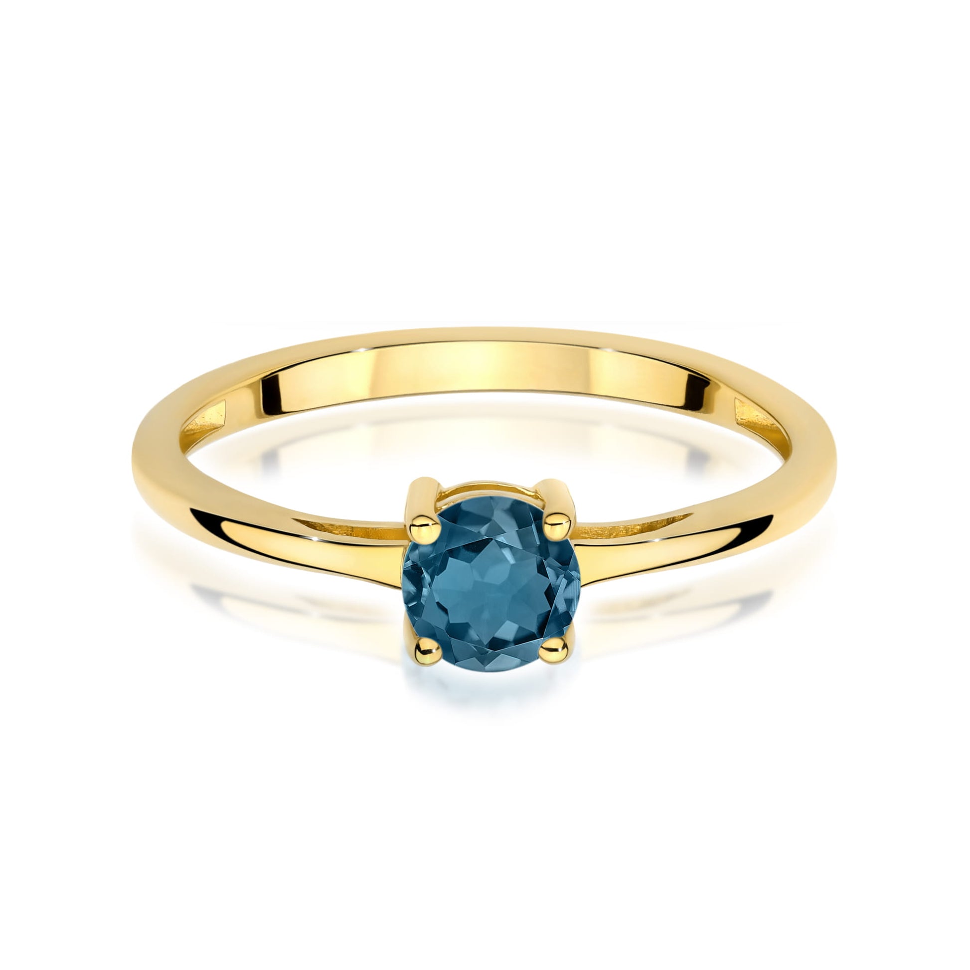 Inel Aur 9K cu Topaz London Blue 0.50 ct