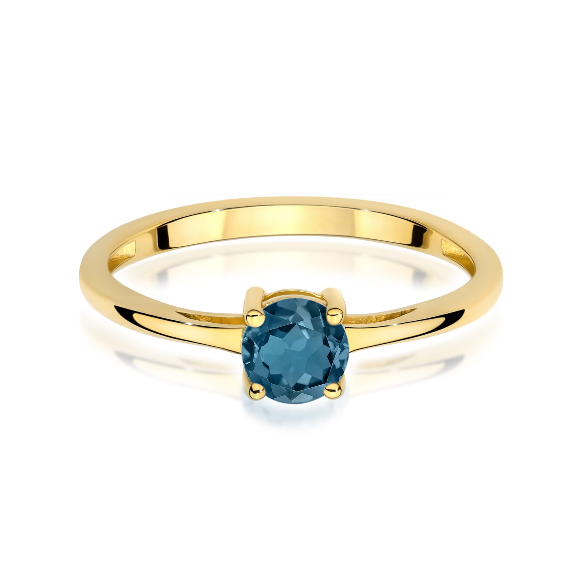 Inel Aur 9K cu Topaz London Blue 0.50 ct