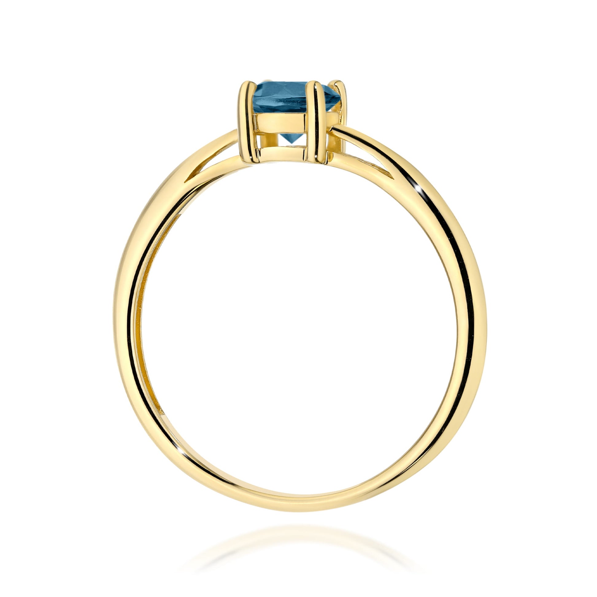 Inel Aur 9K cu Topaz London Blue 0.50 ct