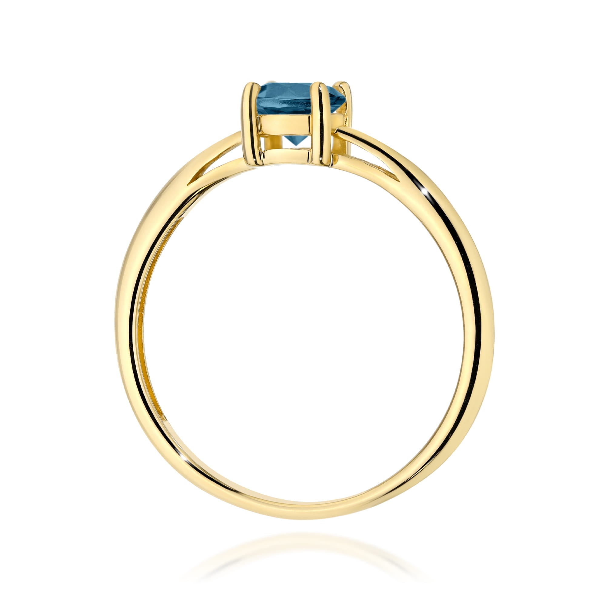 Inel Aur 9K cu Topaz London Blue 0.50 ct