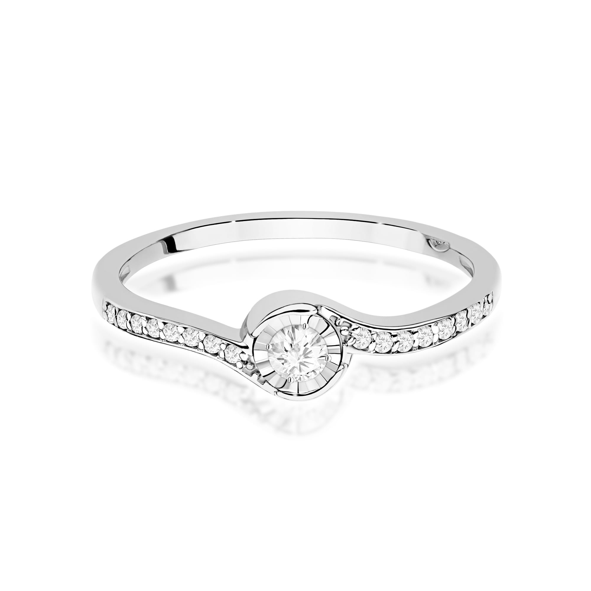 Inel Aur 9K cu Diamante Naturale 0.16 ct