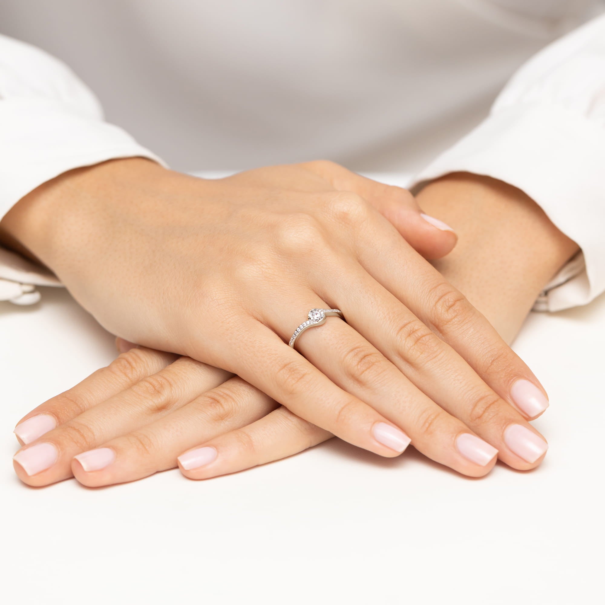 Inel Aur 9K cu Diamante Naturale 0.16 ct