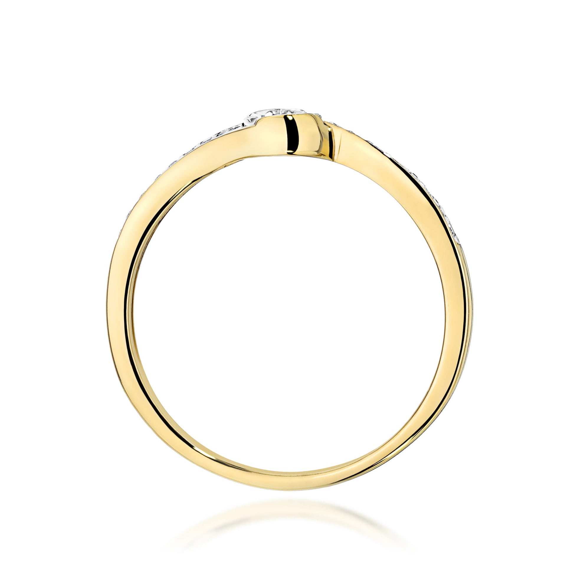 Inel Aur 9K cu Diamante Naturale 0.16 ct