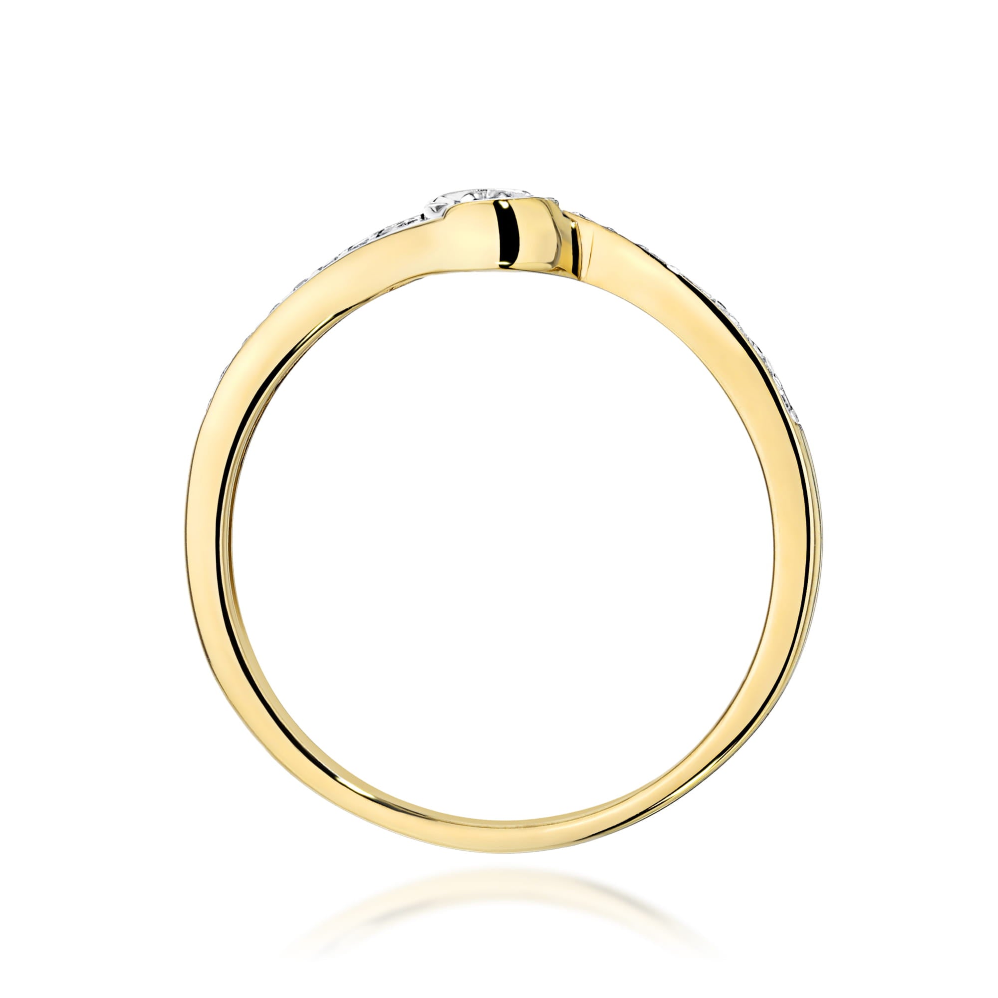 Inel Aur 9K cu Diamante Naturale 0.16 ct