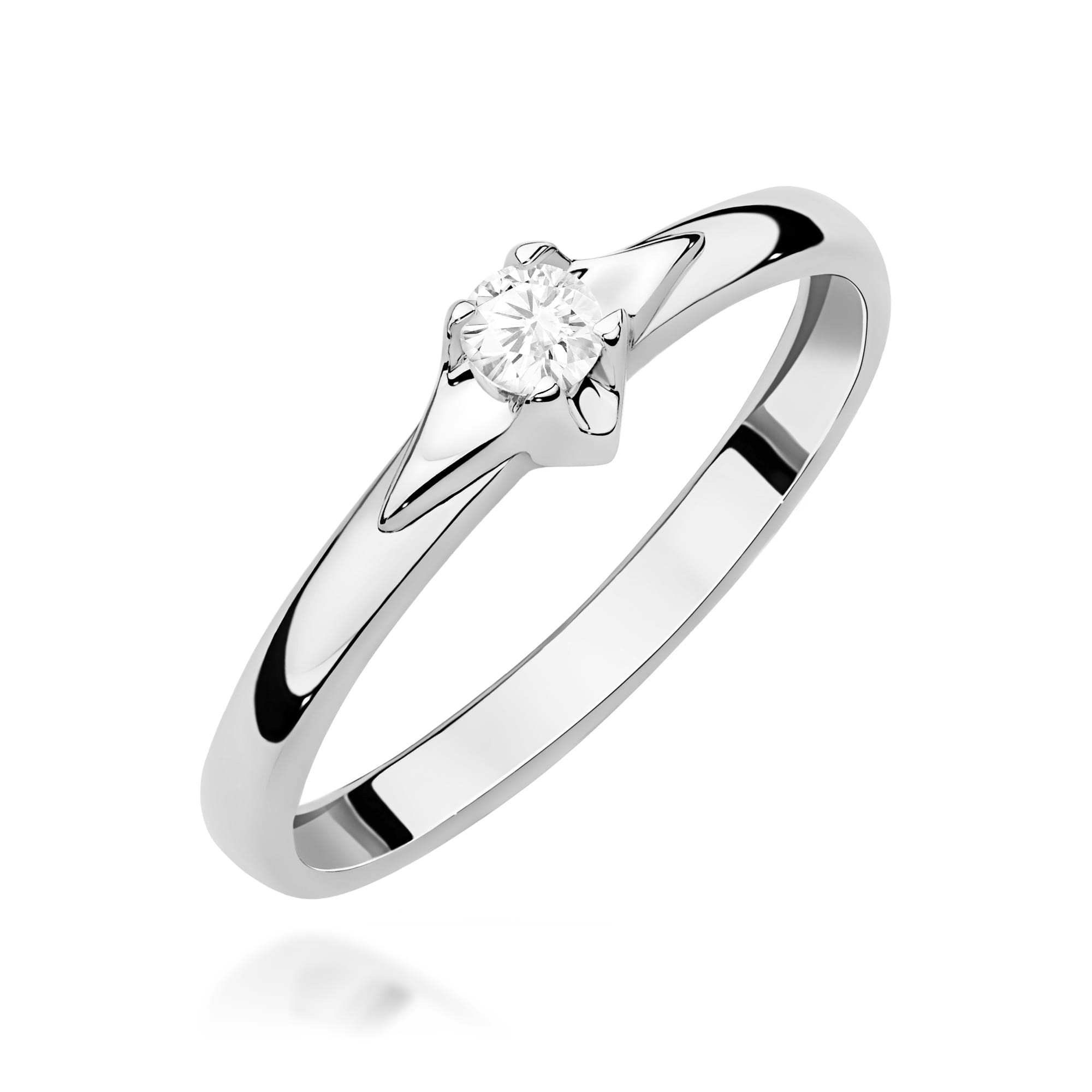 Inel Aur 9K cu Diamant Natural 0.15 ct