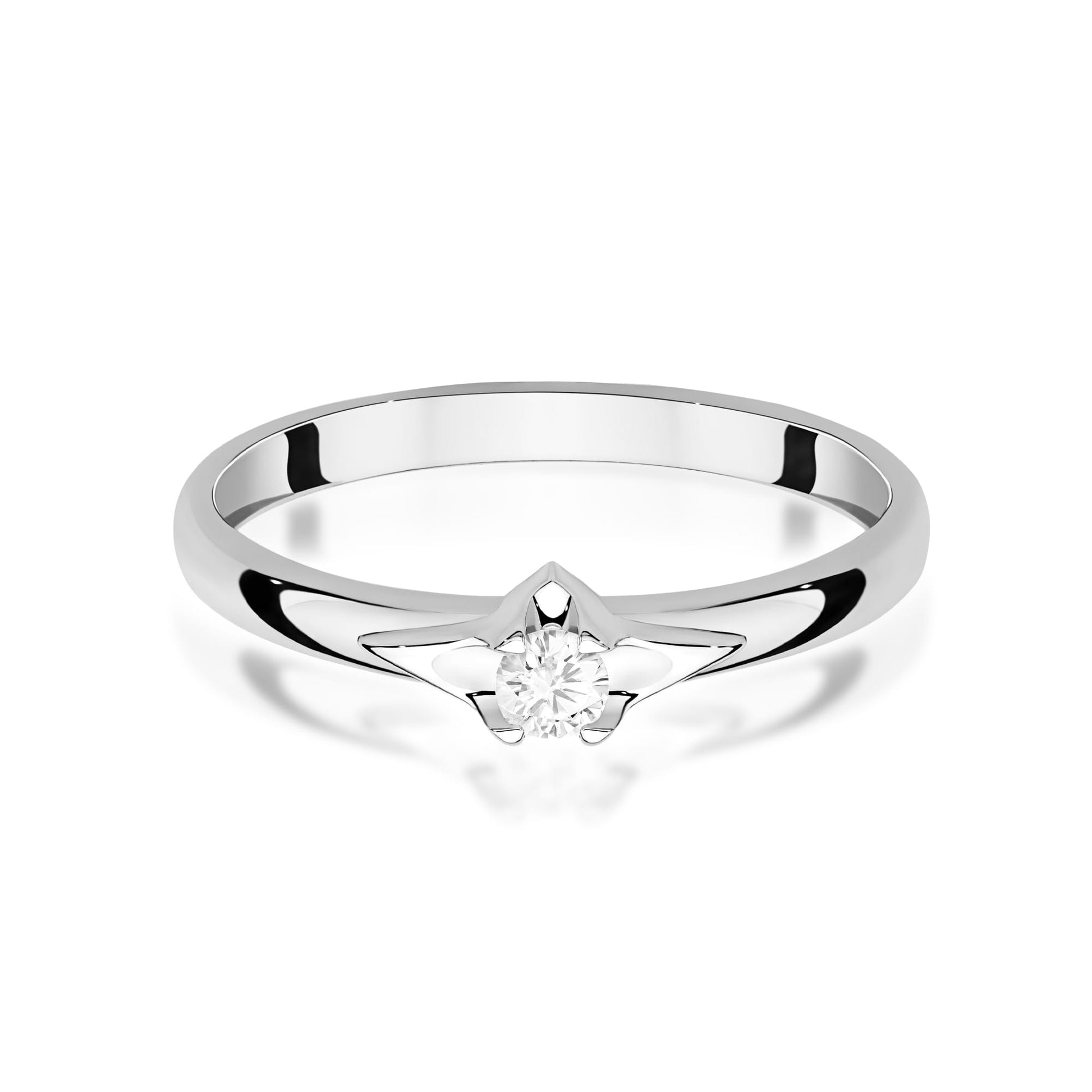 Inel Aur 9K cu Diamant Natural 0.15 ct