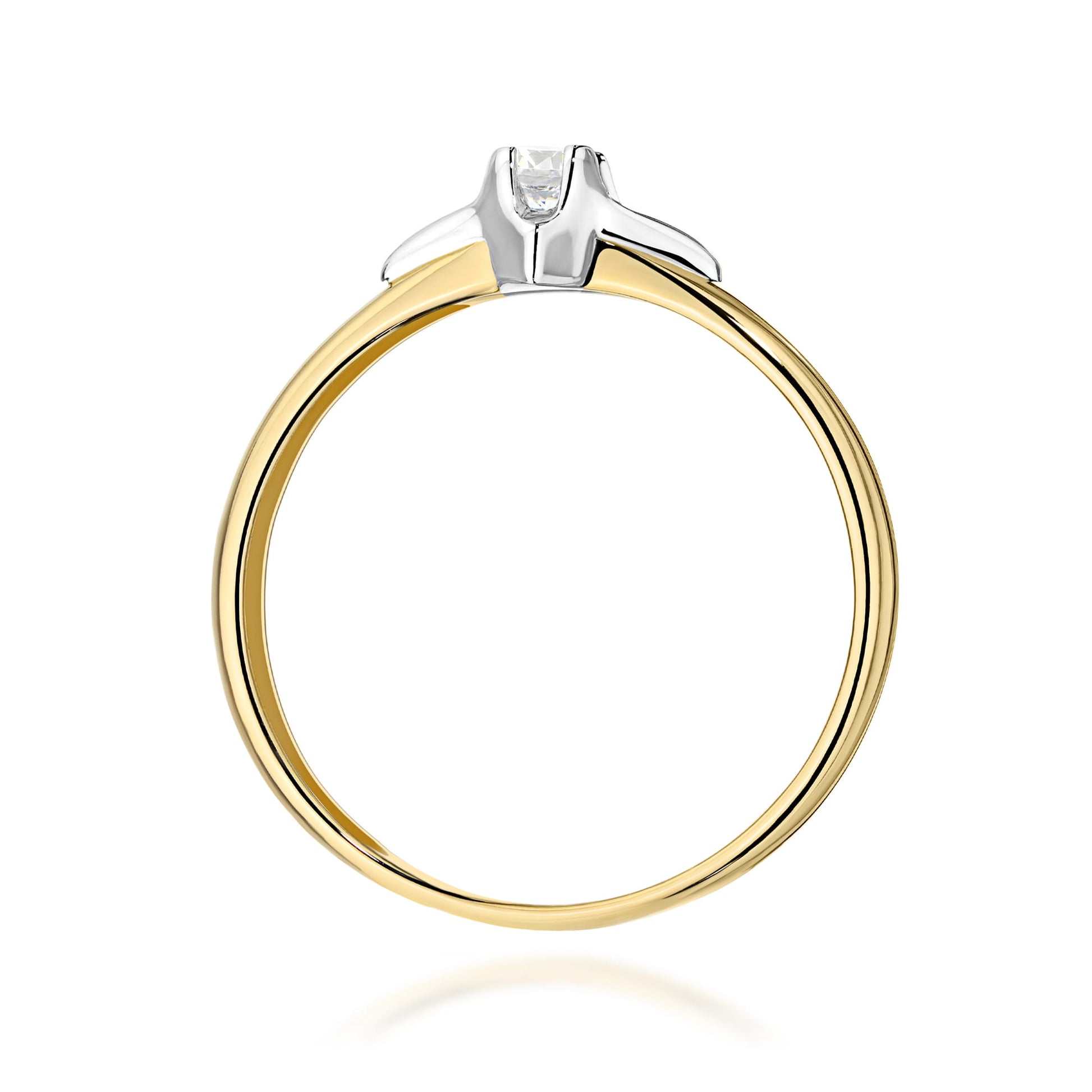 Inel Aur 9K cu Diamant Natural 0.15 ct