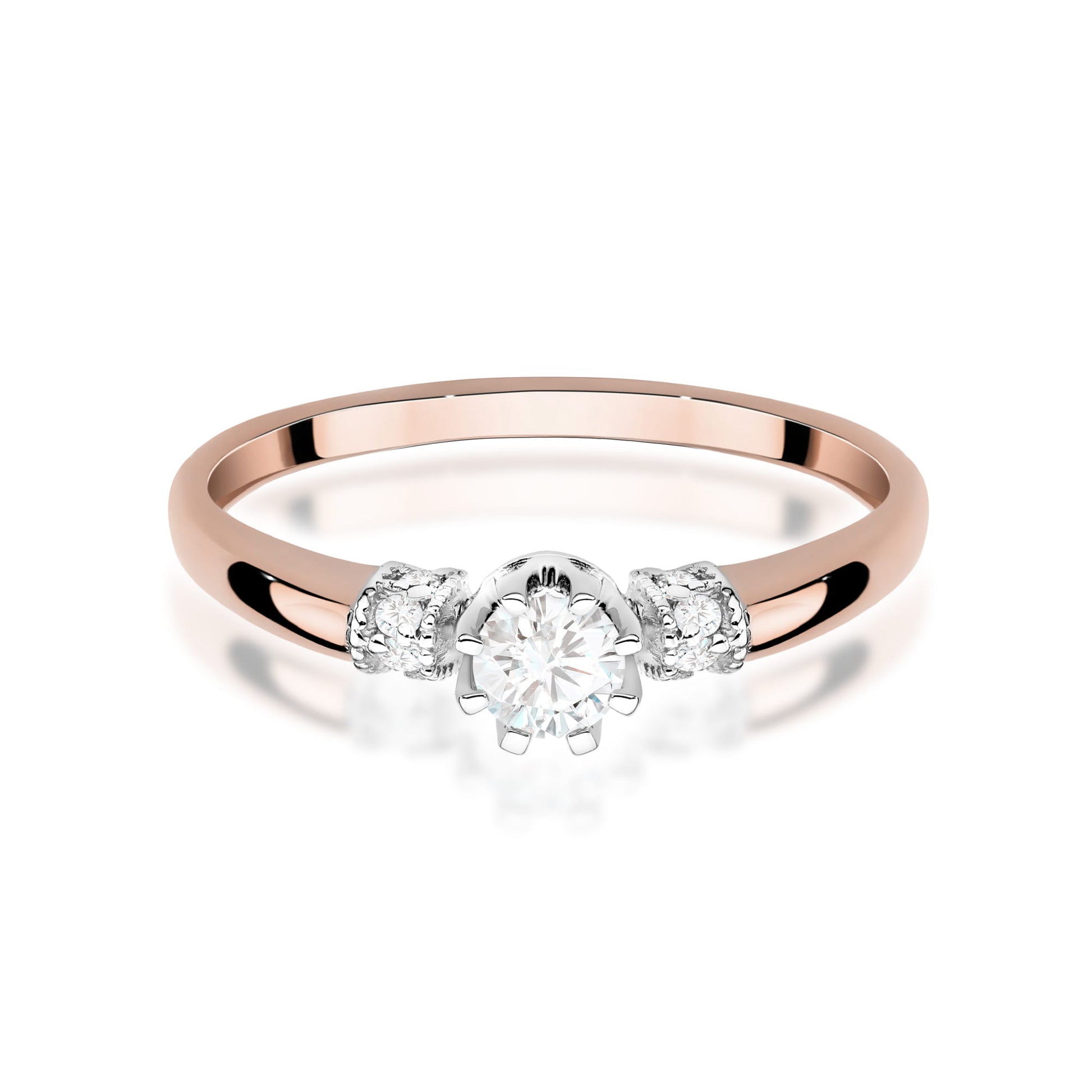 Inel Aur 14K cu Diamant Cultivat în Laborator