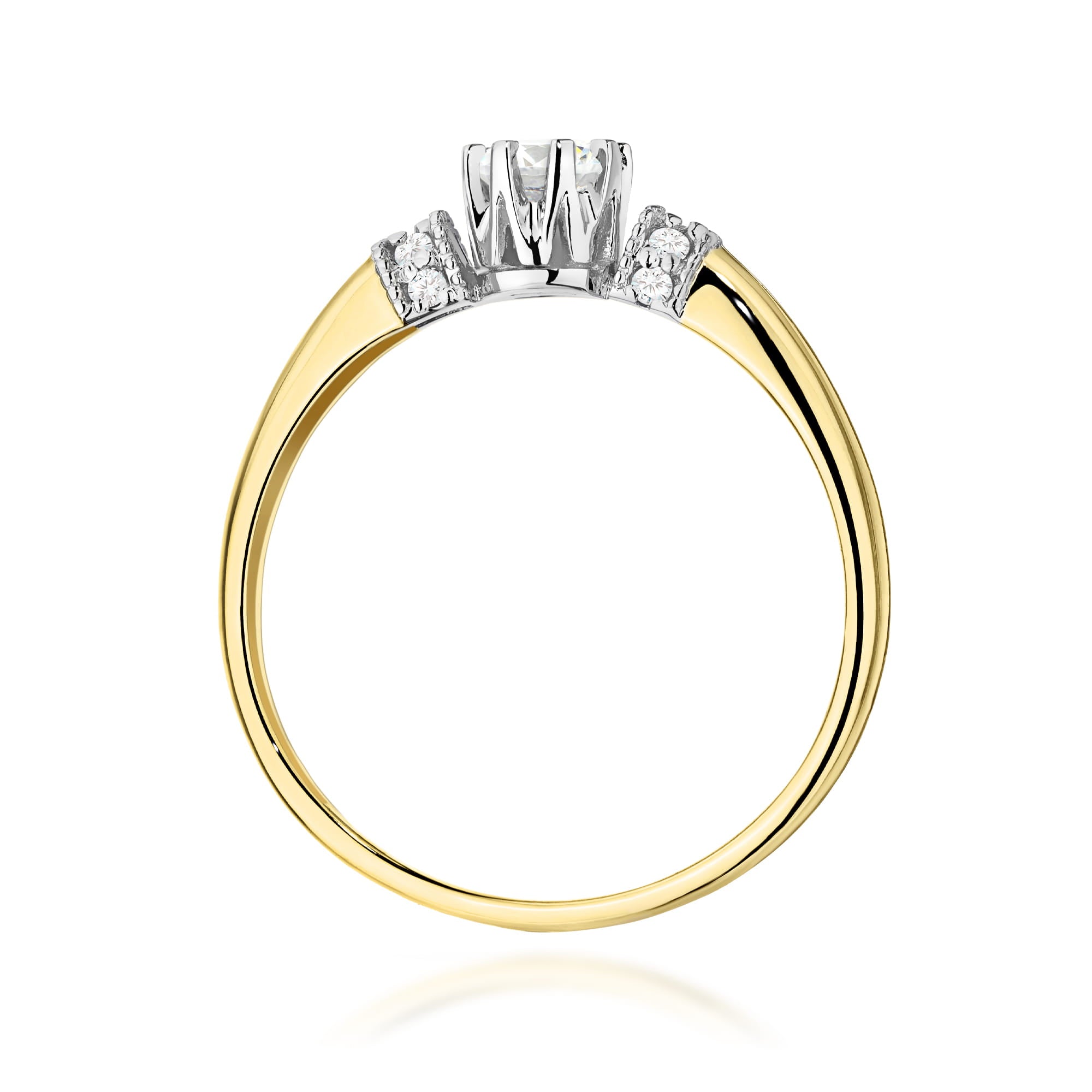 Inel Aur 9K cu Diamante Naturale 0.32 ct