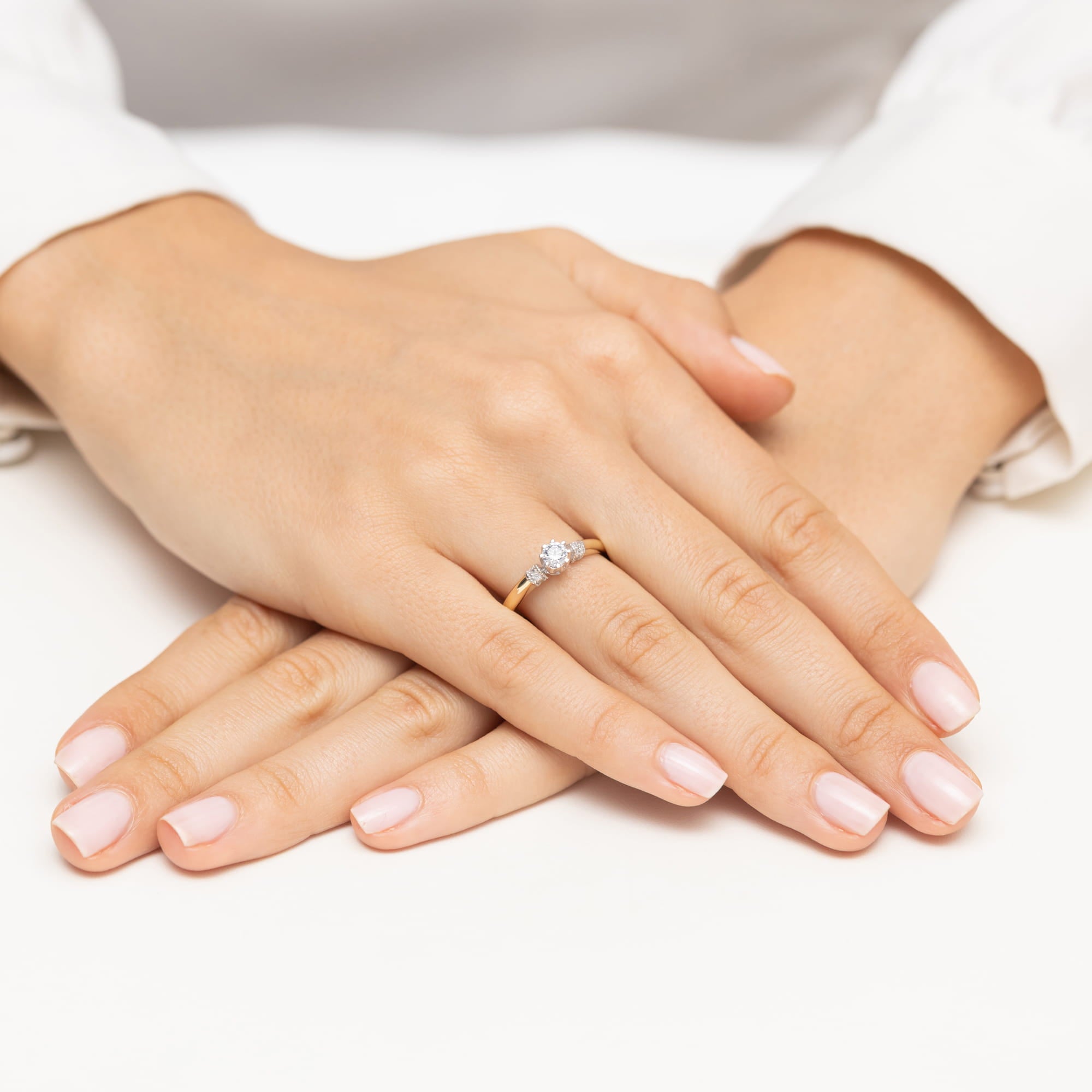 Inel Aur 9K cu Diamante Naturale 0.32 ct