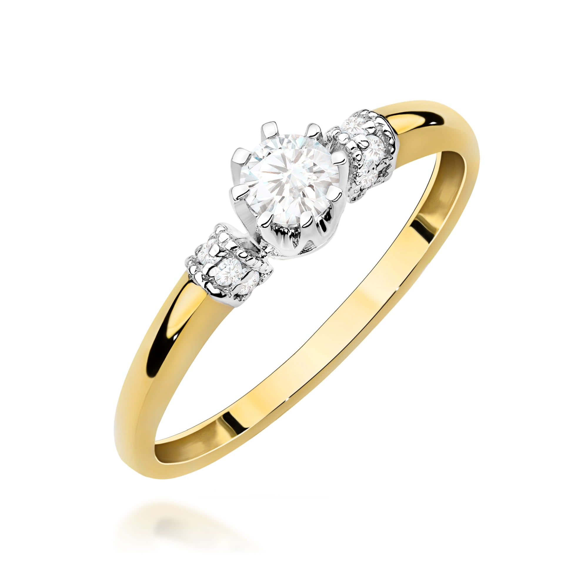 Inel Aur 9K cu Diamante de Laborator 0.32 ct