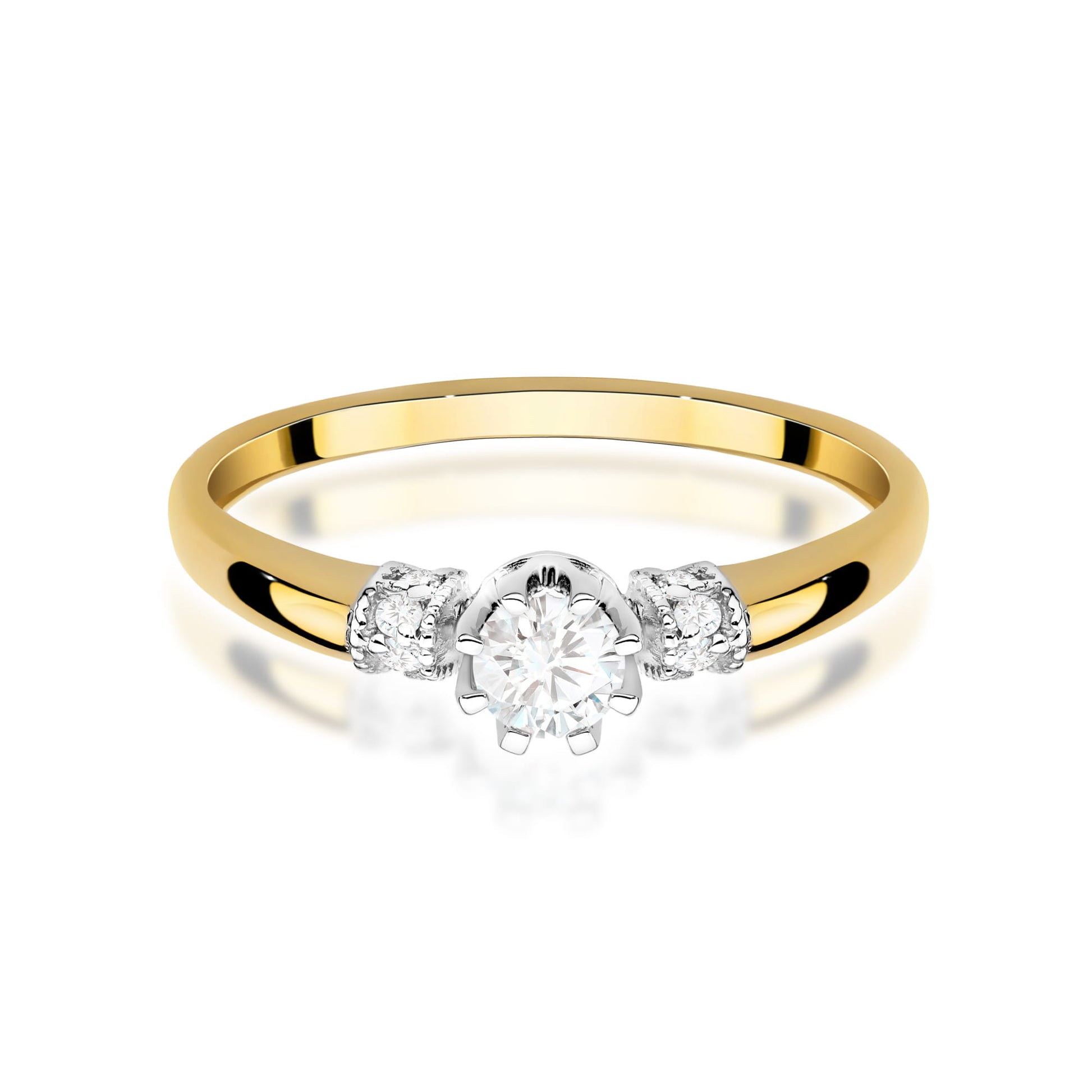 Inel Aur 9K cu Diamante de Laborator 0.32 ct