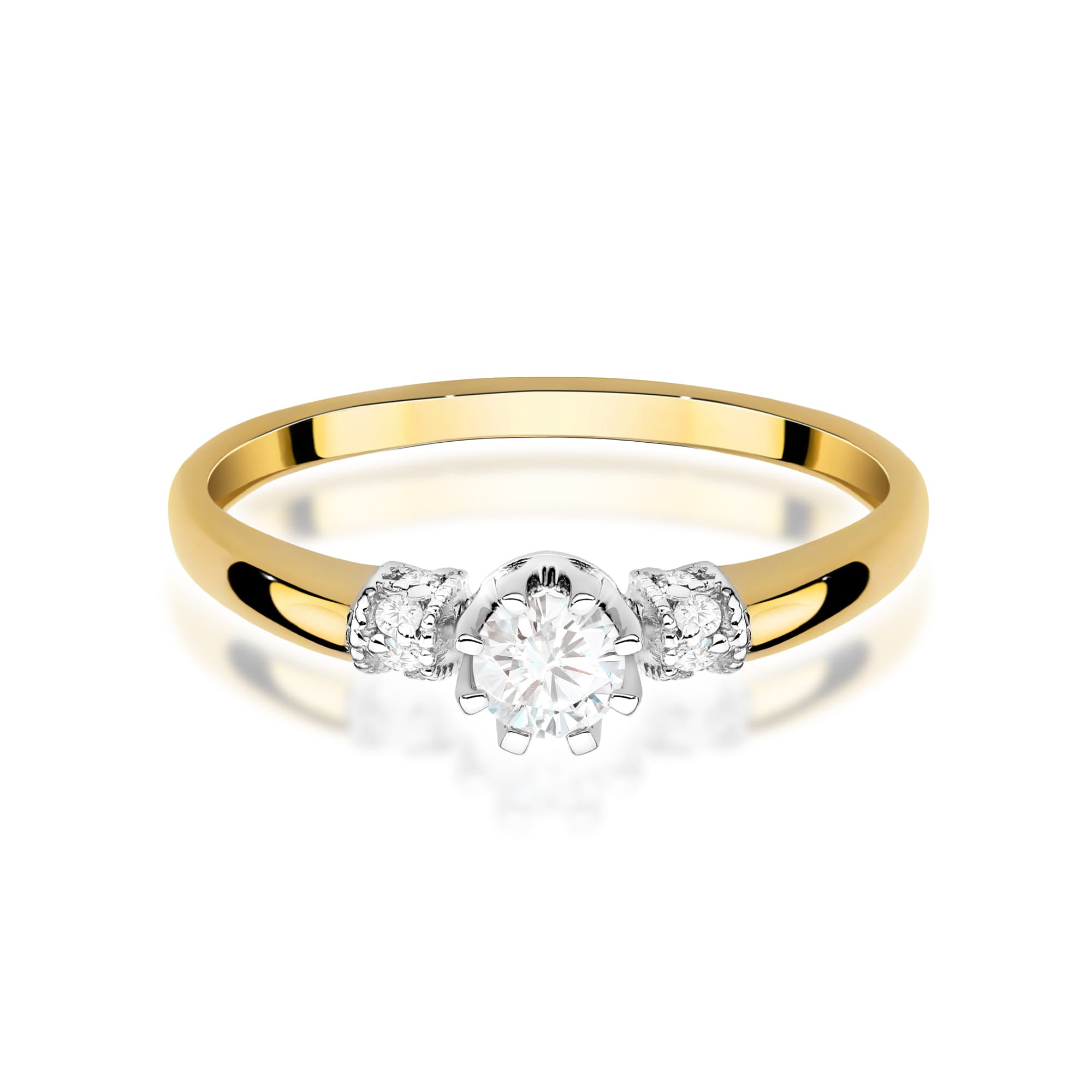 Inel Aur 9K cu Diamante de Laborator 0.32 ct