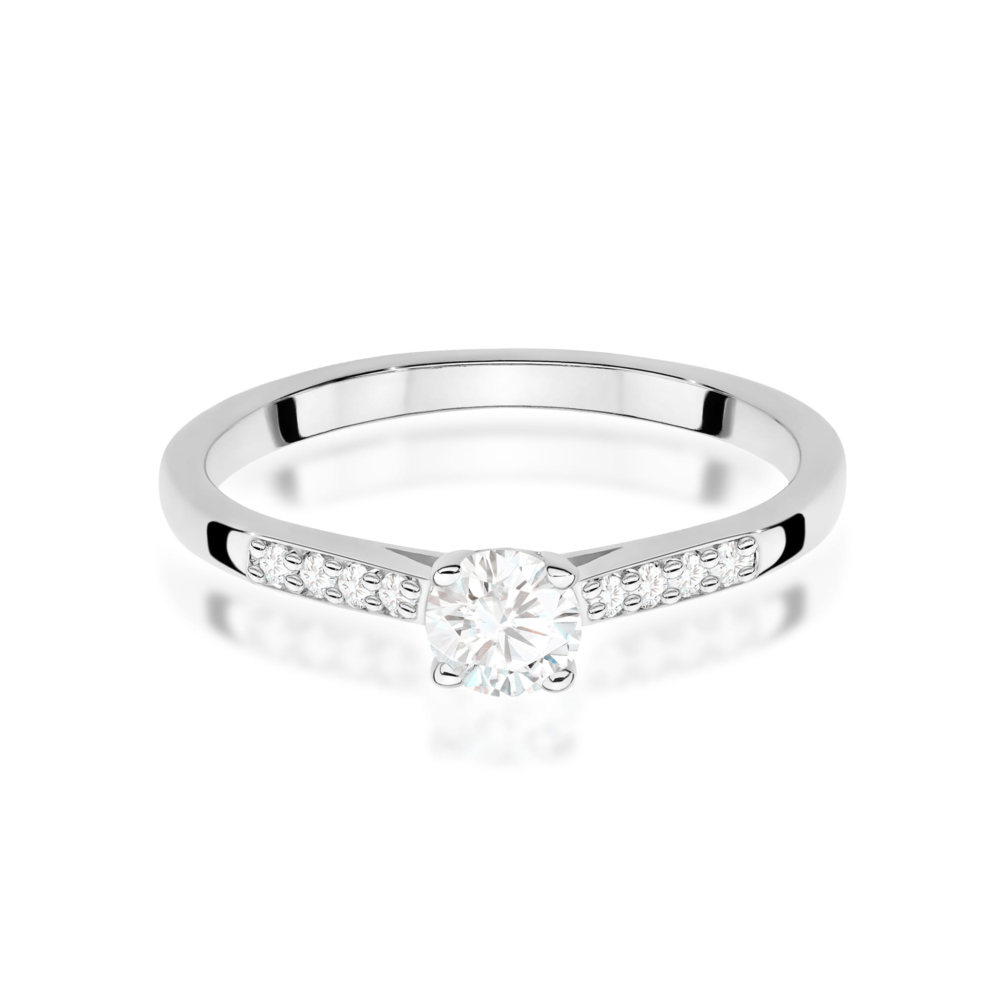 Inel Aur 14K cu Diamant Cultivat în Laborator