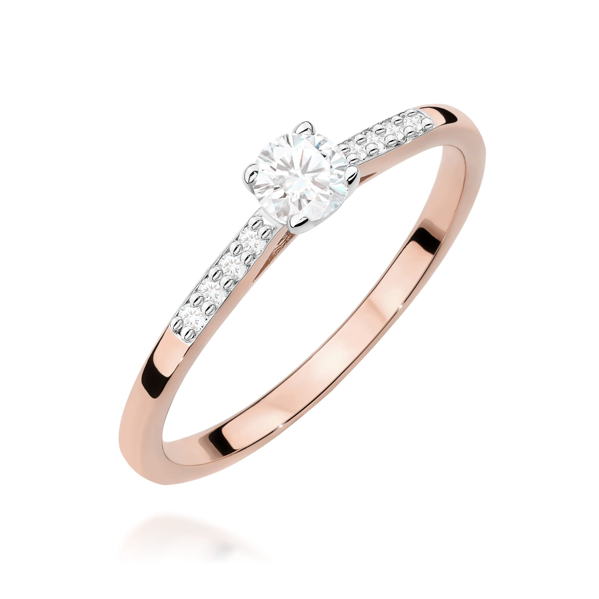 Inel Aur 14K cu Diamant Cultivat în Laborator