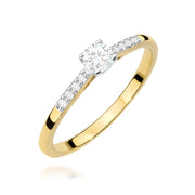 Inel Aur 9K cu Diamante de Laborator 0.32 ct