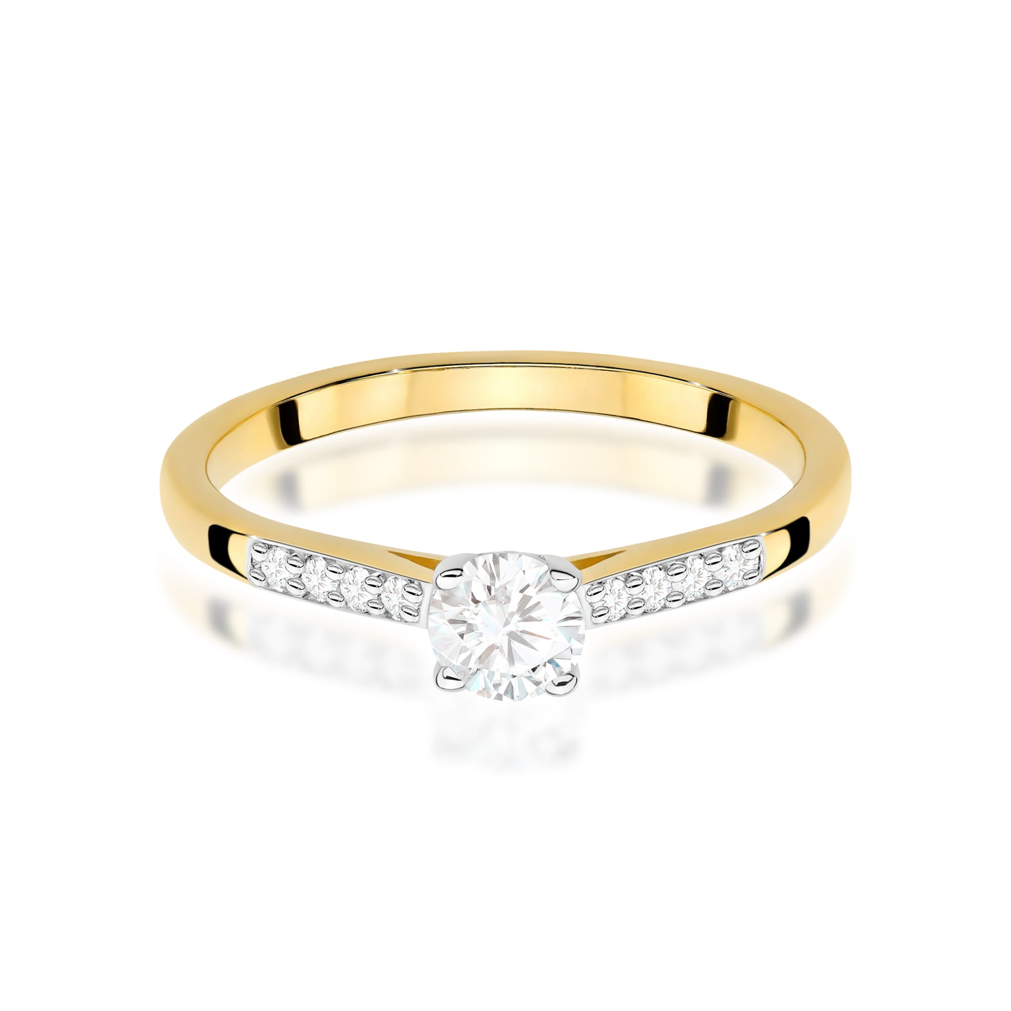 Inel Aur 9K cu Diamante de Laborator 0.32 ct