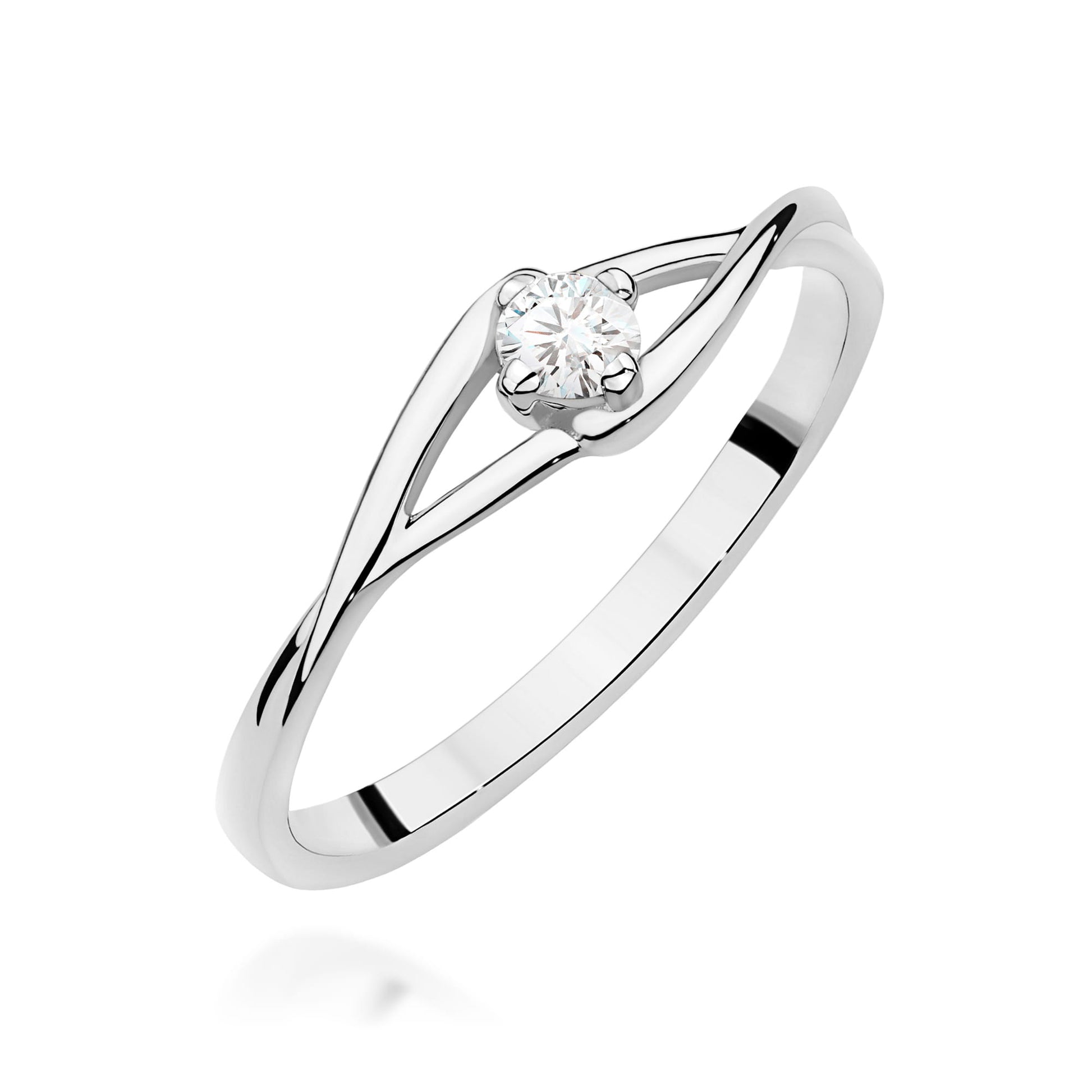 Inel Aur 9K cu Diamant Natural 0.10 ct
