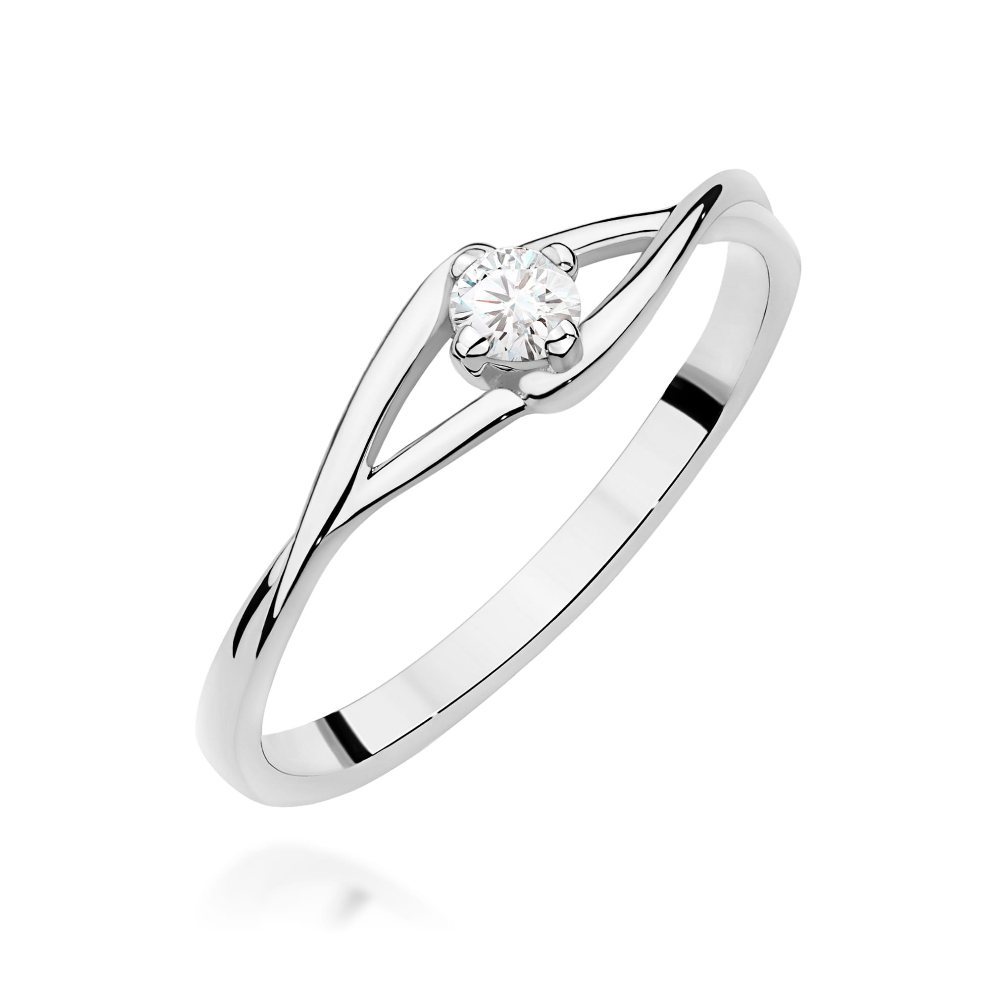 Inel Aur 9K cu Diamant Natural 0.10 ct