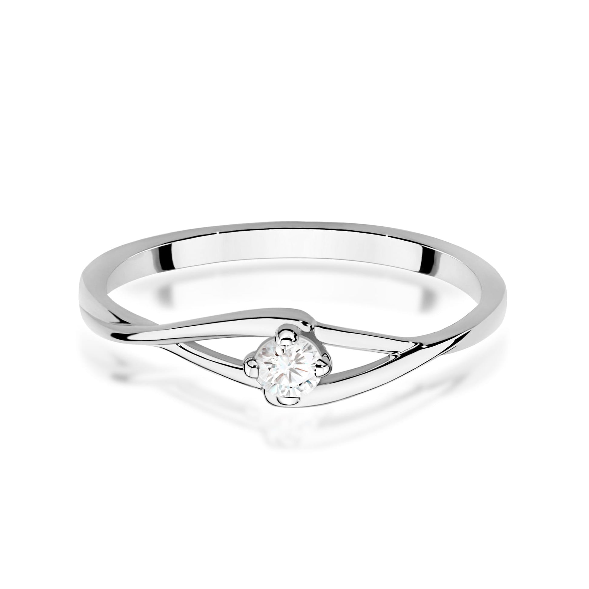 Inel Aur 9K cu Diamant Natural 0.10 ct