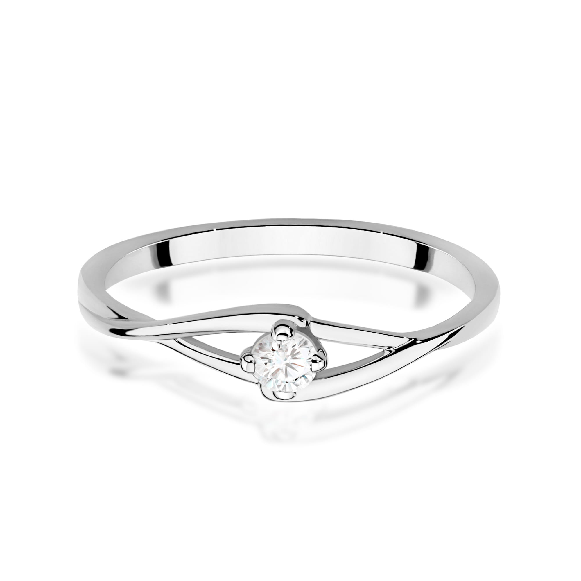 Inel Aur 9K cu Diamant Natural 0.10 ct