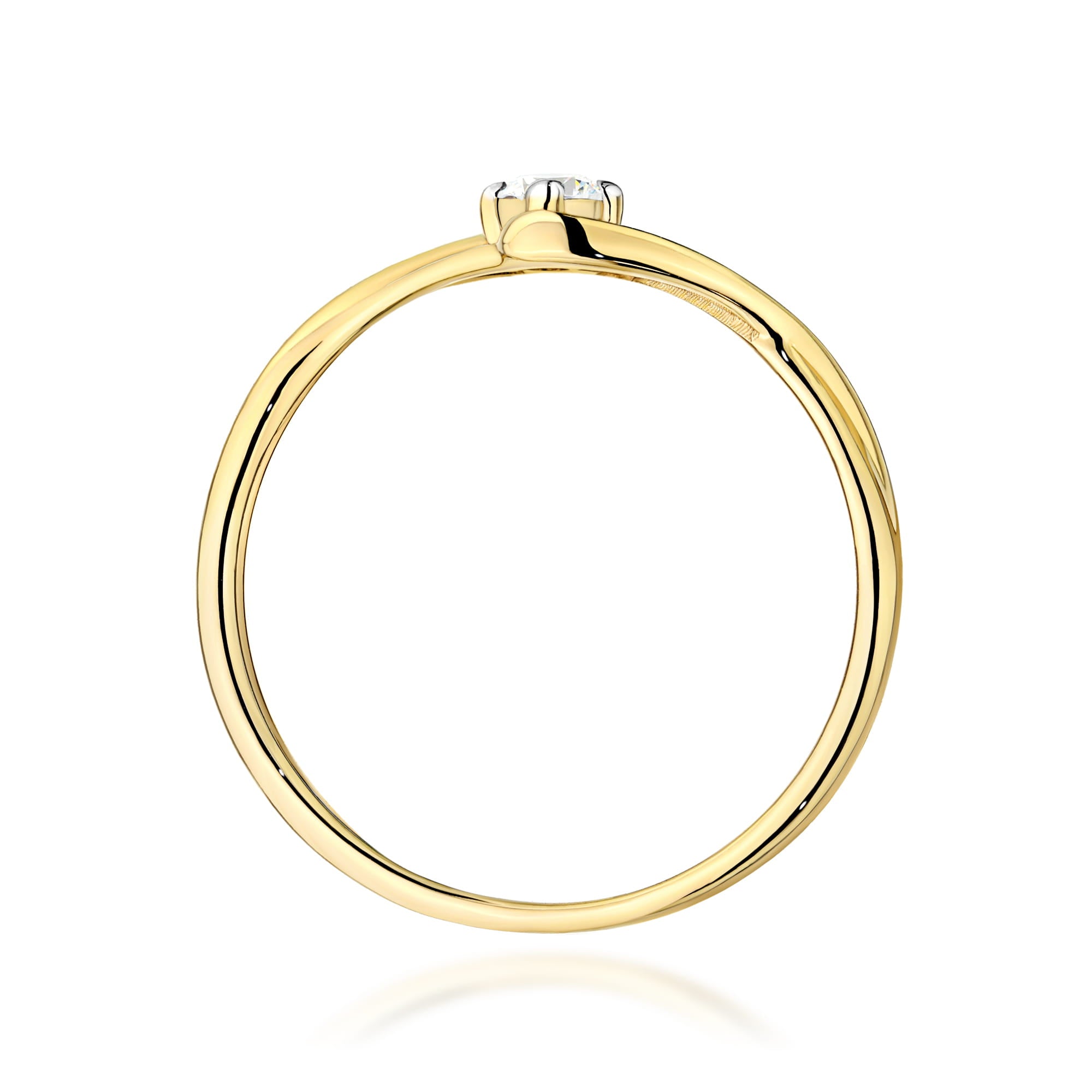 Inel Aur 9K cu Diamant Natural 0.10 ct