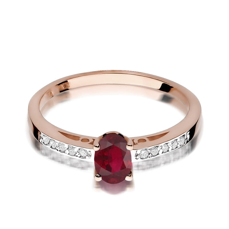 Inel Aur 14K W067 Rodolit 0.50ct