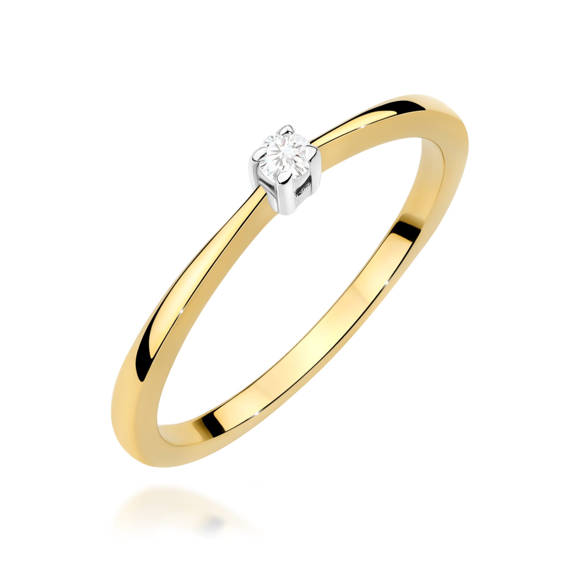 Inel Aur 9K cu Diamant Natural 0.05 ct