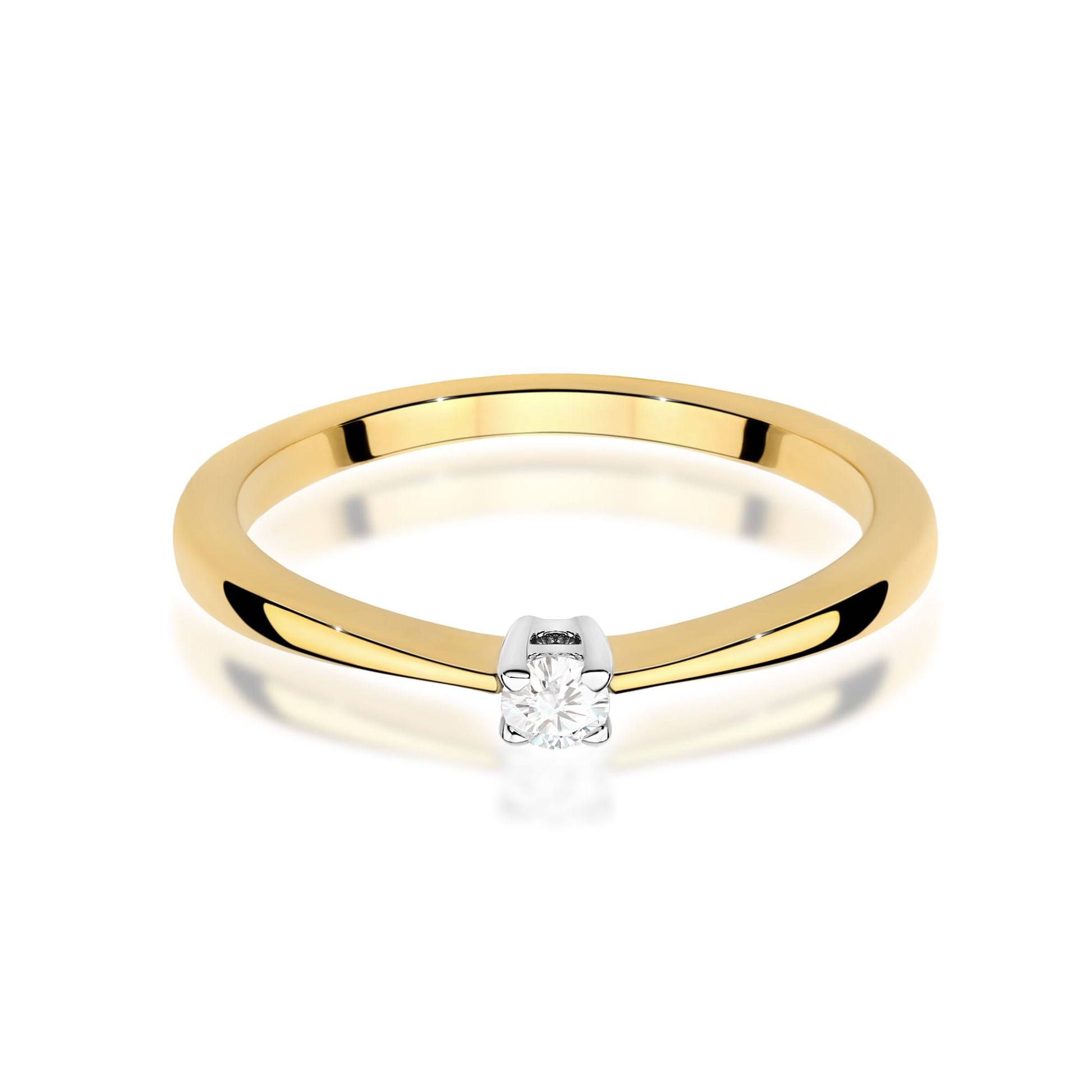 Inel Aur 9K cu Diamant Natural 0.05 ct