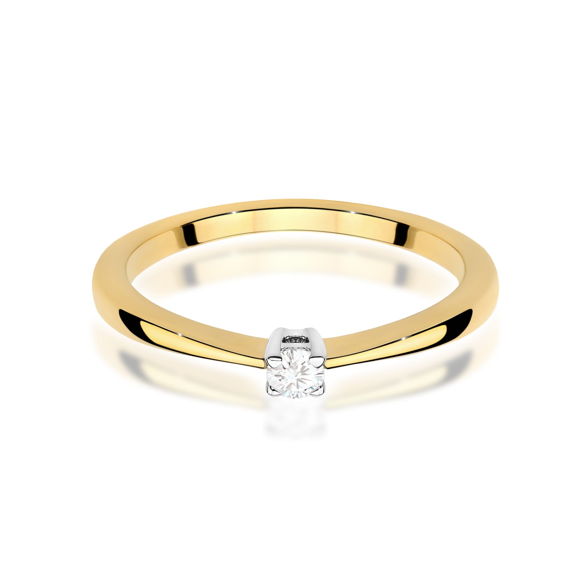 Inel Aur 9K cu Diamant Natural 0.05 ct