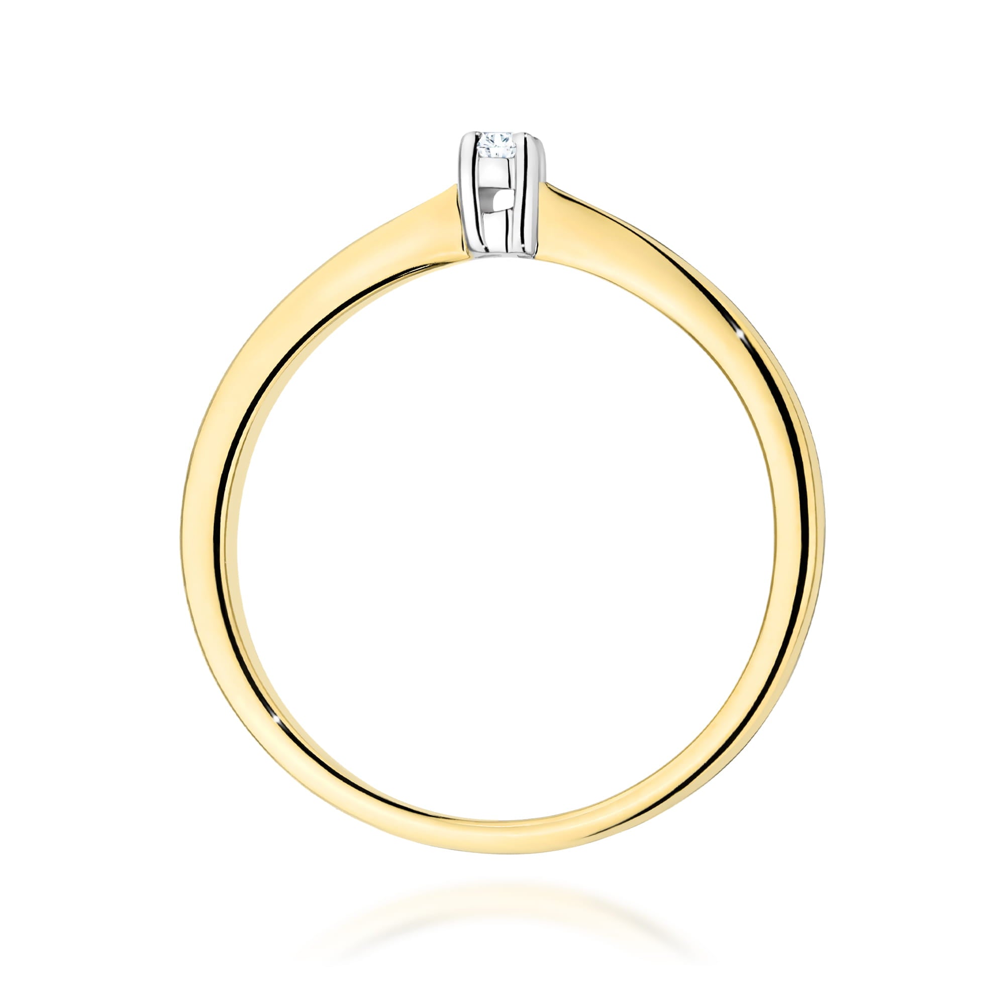 Inel Aur 9K cu Diamant Natural 0.05 ct