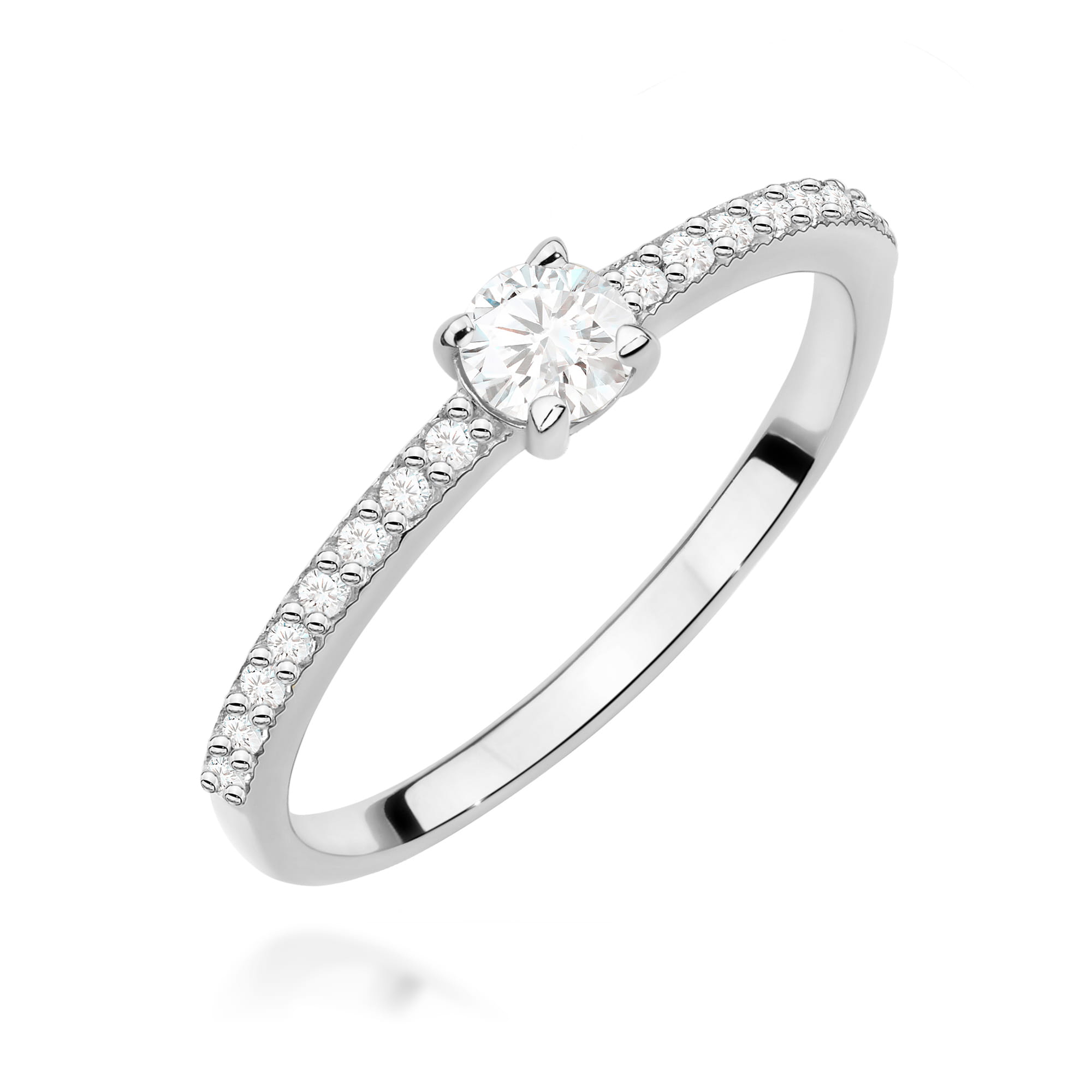 Inel Aur 9K cu Diamante Naturale 0.39 ct