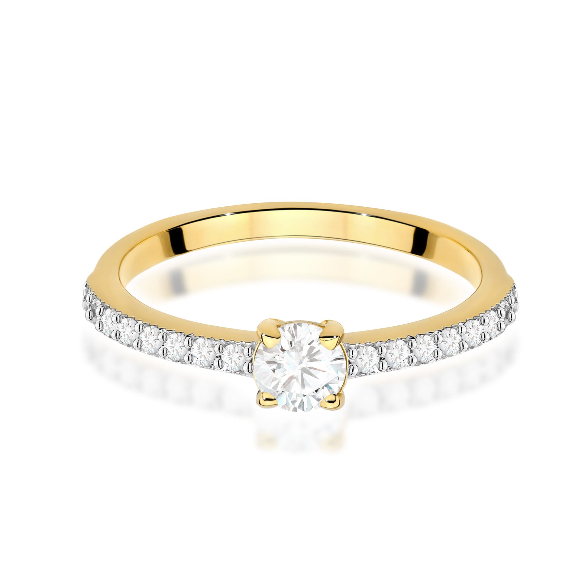 Inel Aur 9K cu Diamante Naturale 0.39 ct