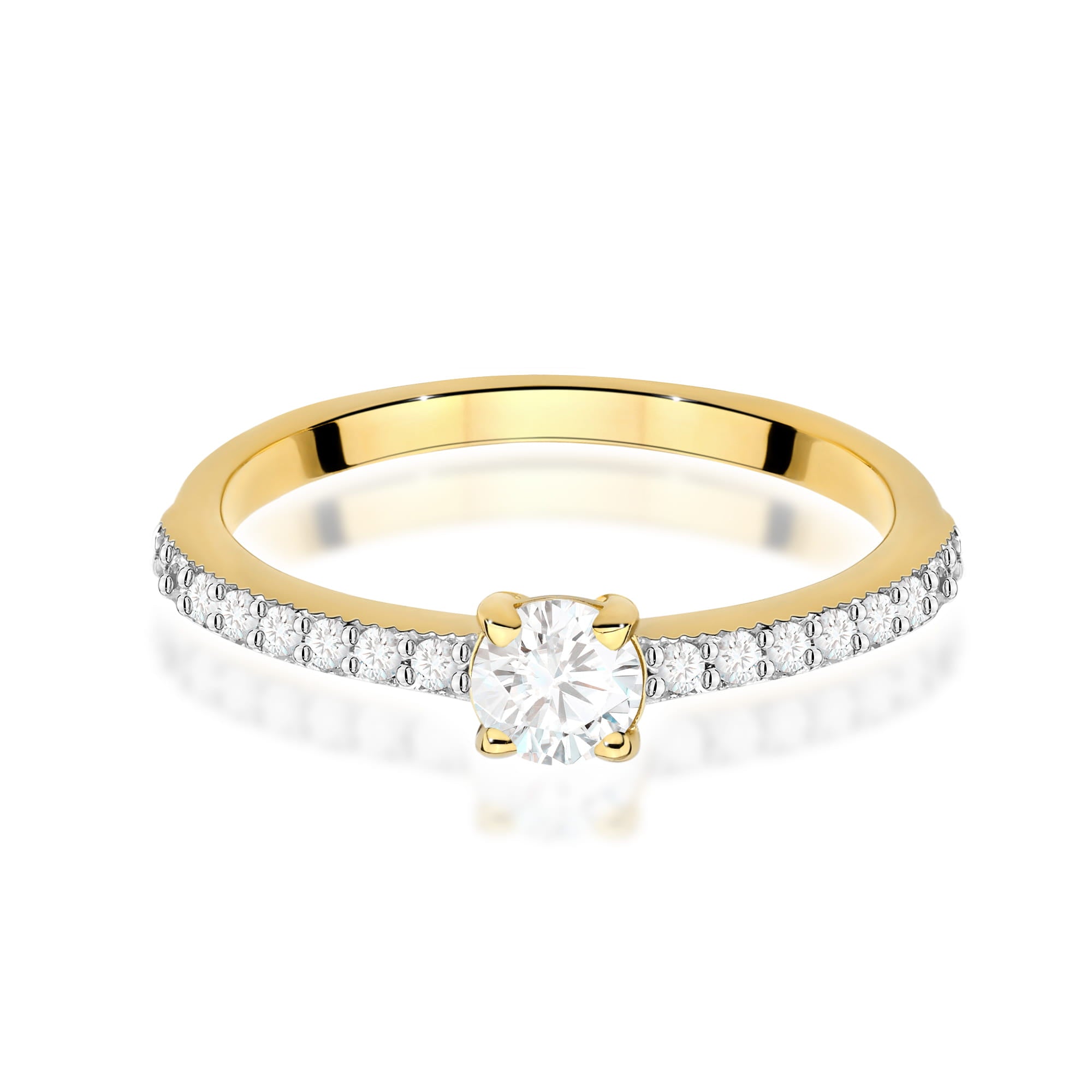 Inel Aur 9K cu Diamante Naturale 0.39 ct