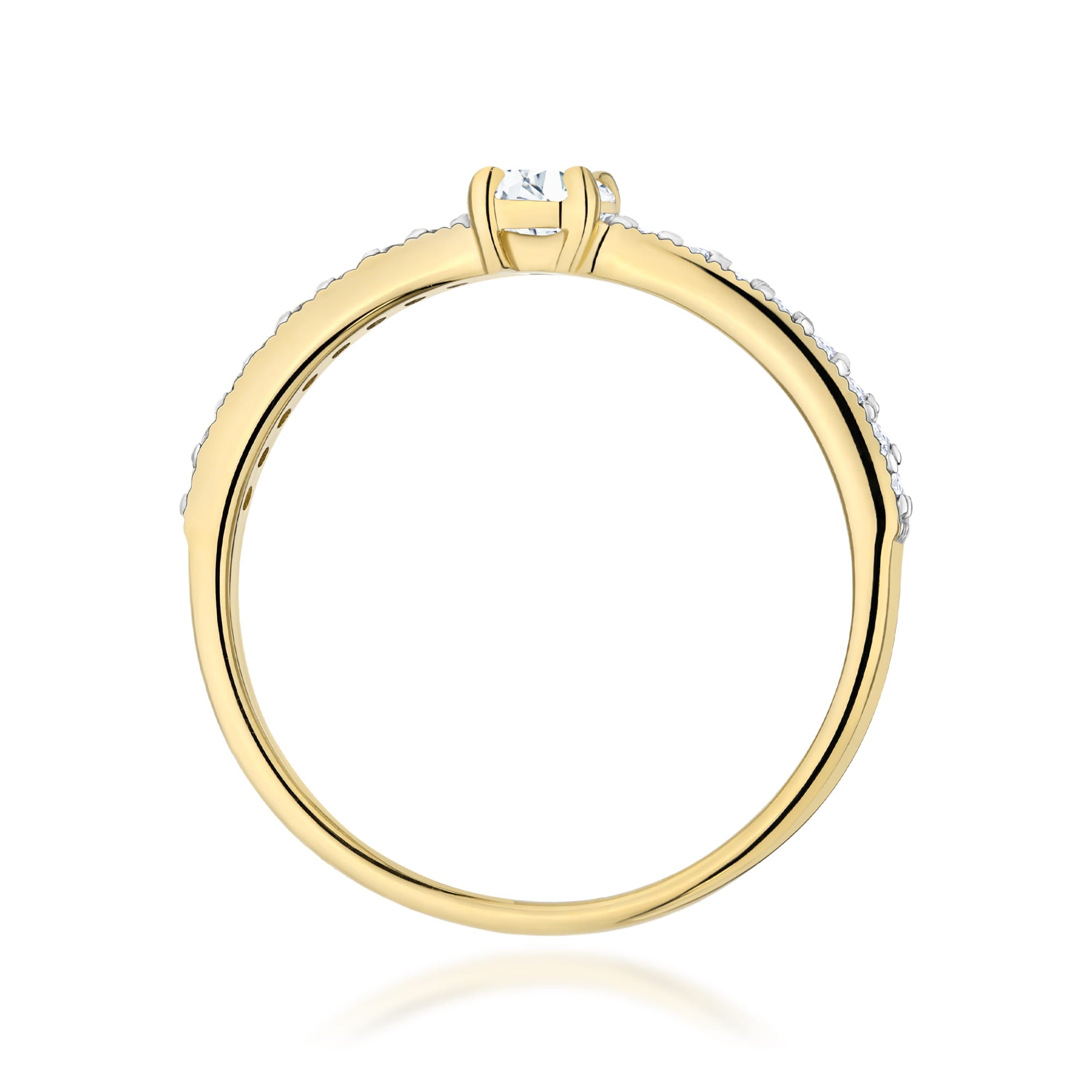 Inel Aur 9K cu Diamante Naturale 0.39 ct