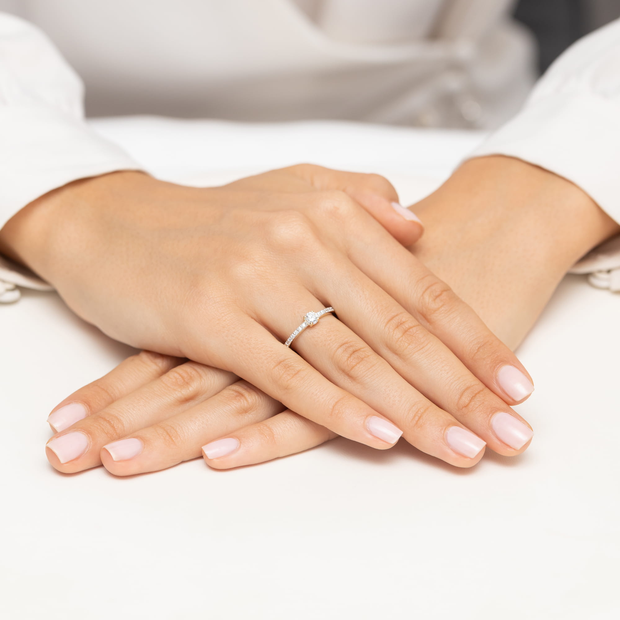 Inel Aur 9K cu Diamante Naturale 0.39 ct