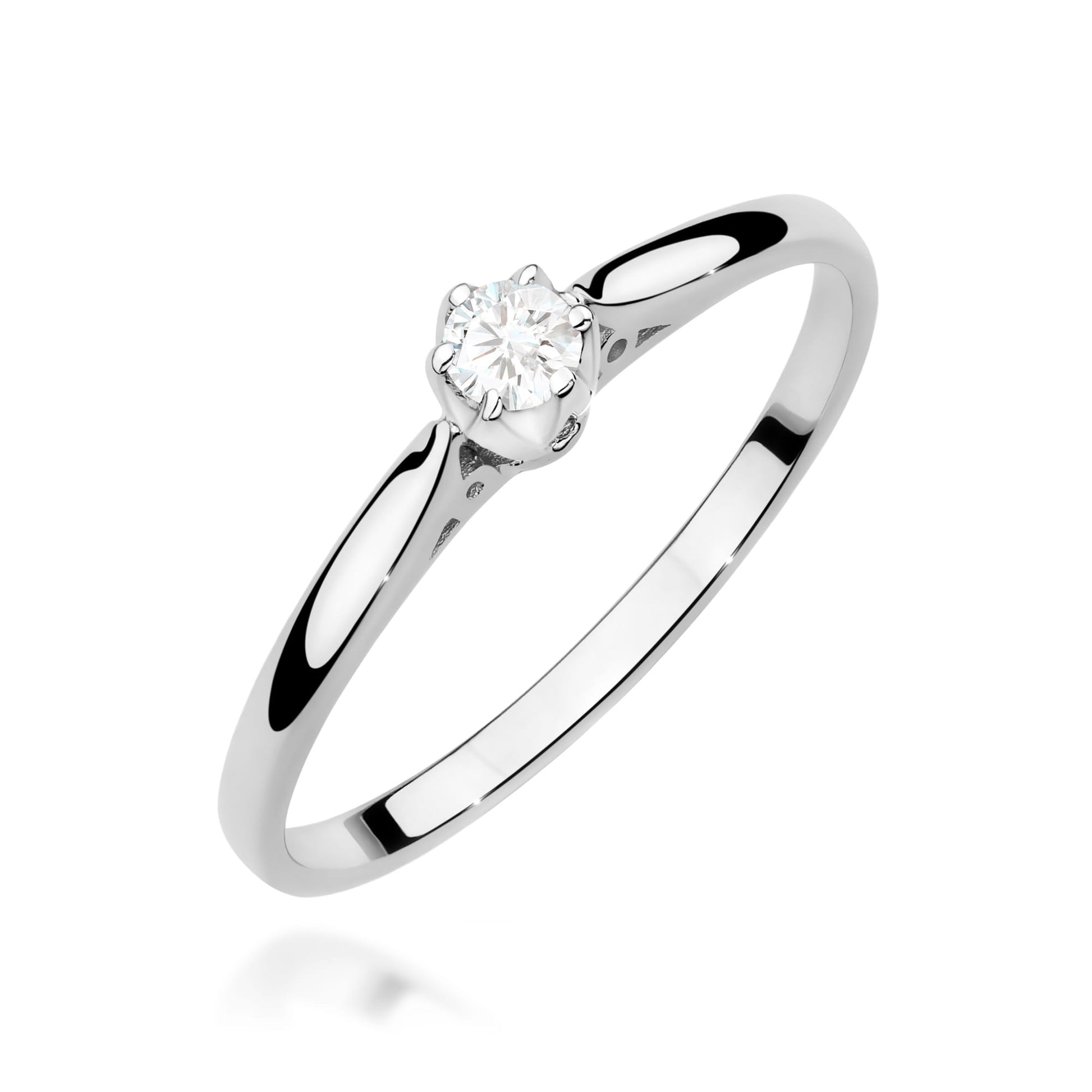 Inel Aur 9K cu Diamant Natural 0.10 ct