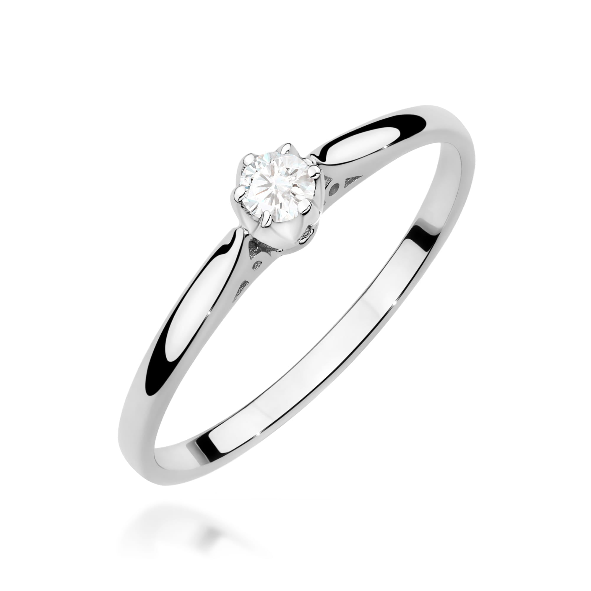 Inel Aur 9K cu Diamant Natural 0.10 ct