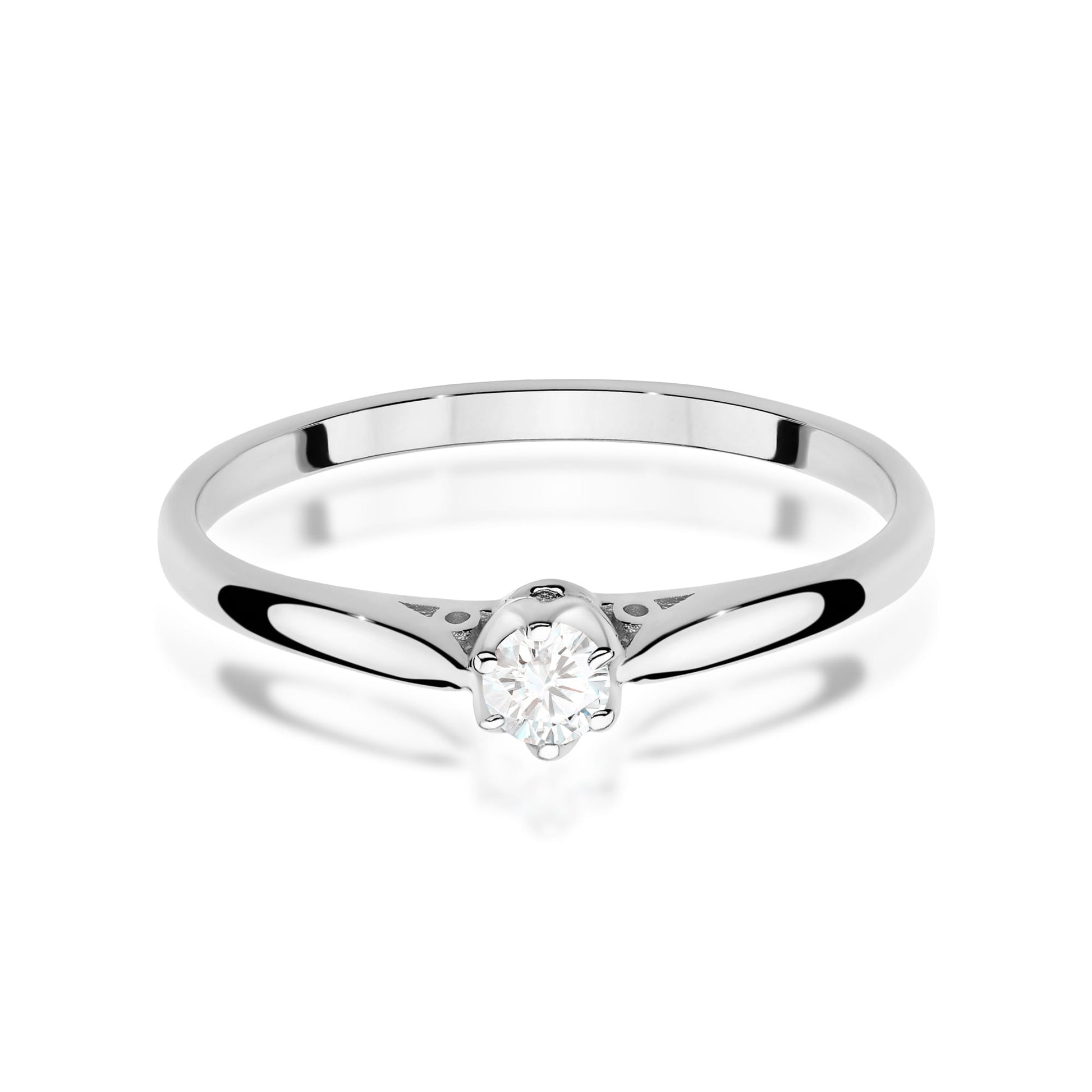 Inel Aur 9K cu Diamant Natural 0.10 ct