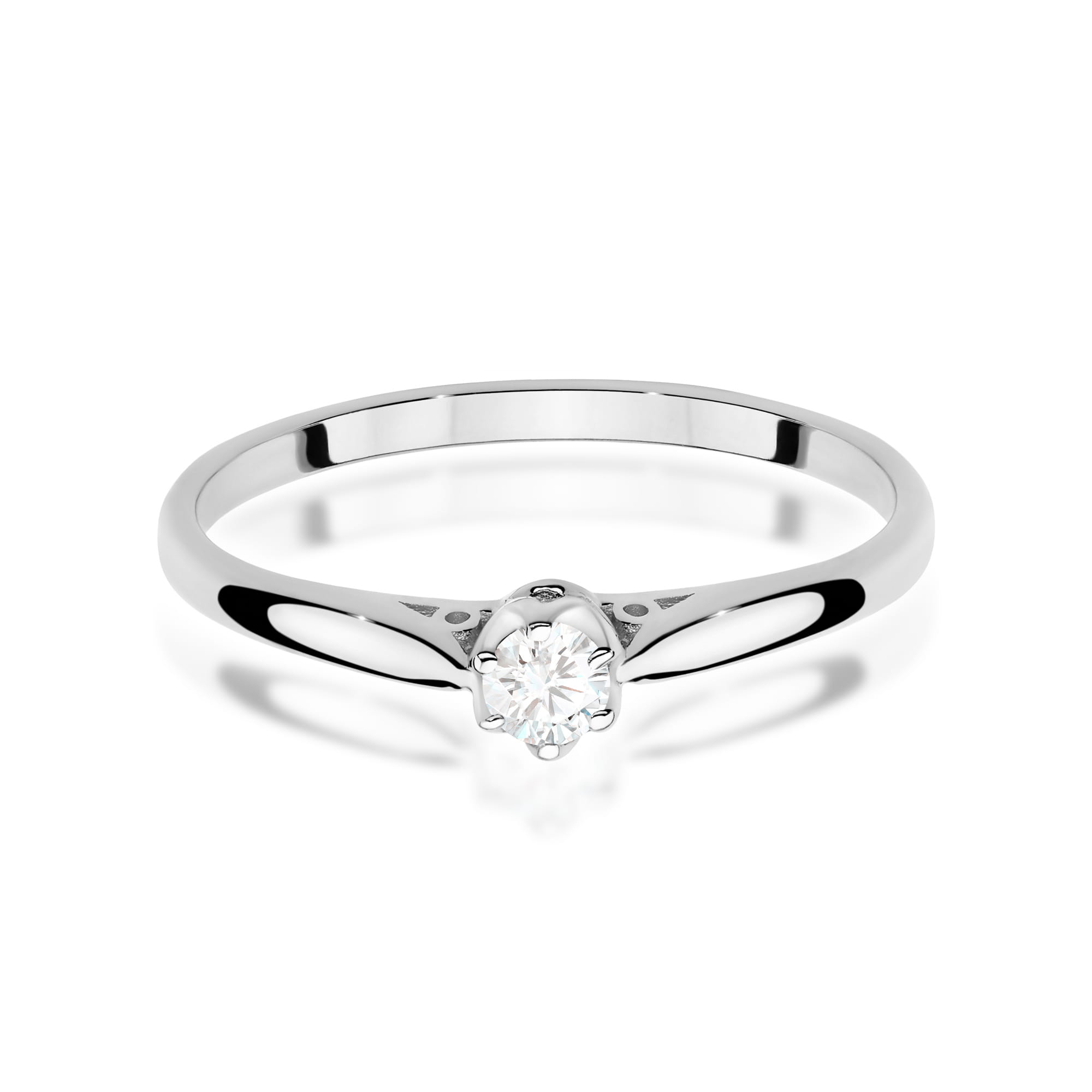 Inel Aur 9K cu Diamant Natural 0.10 ct