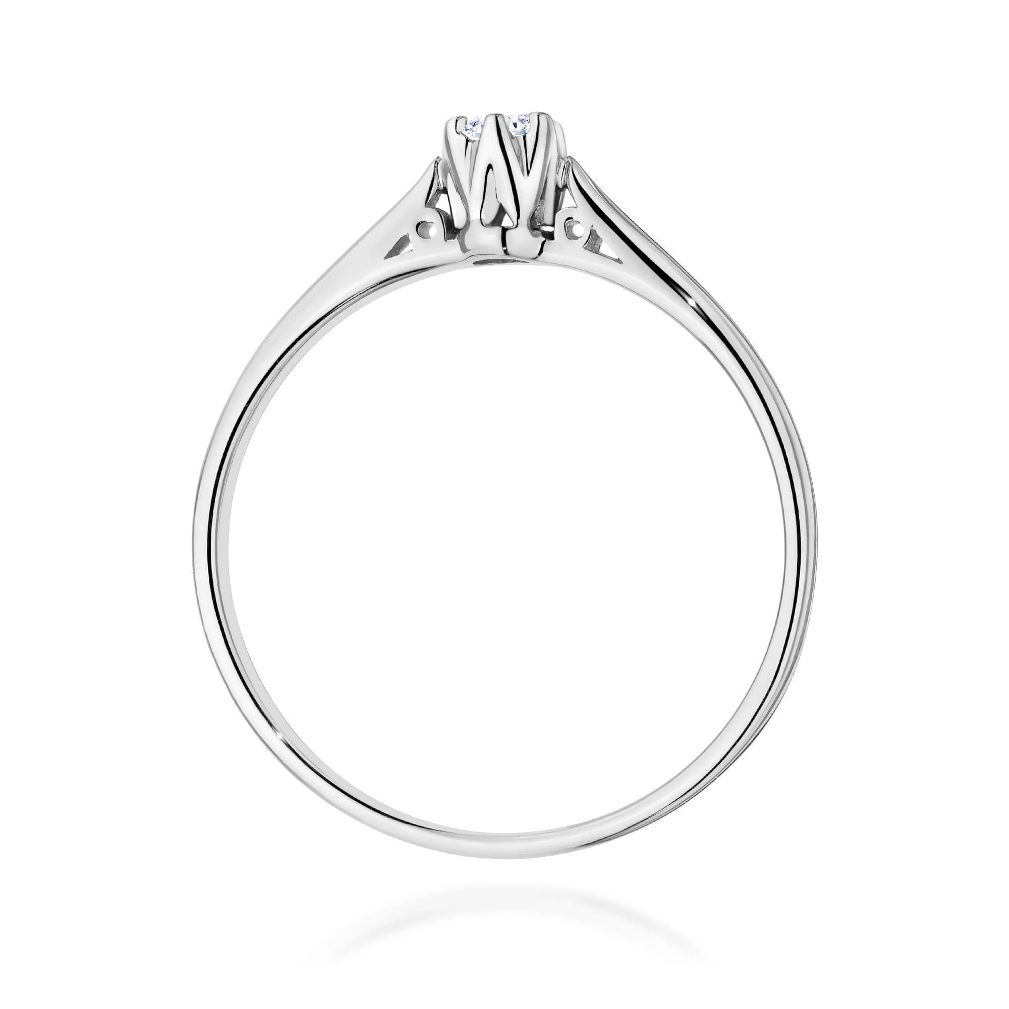 Inel Aur 9K cu Diamant Natural 0.10 ct