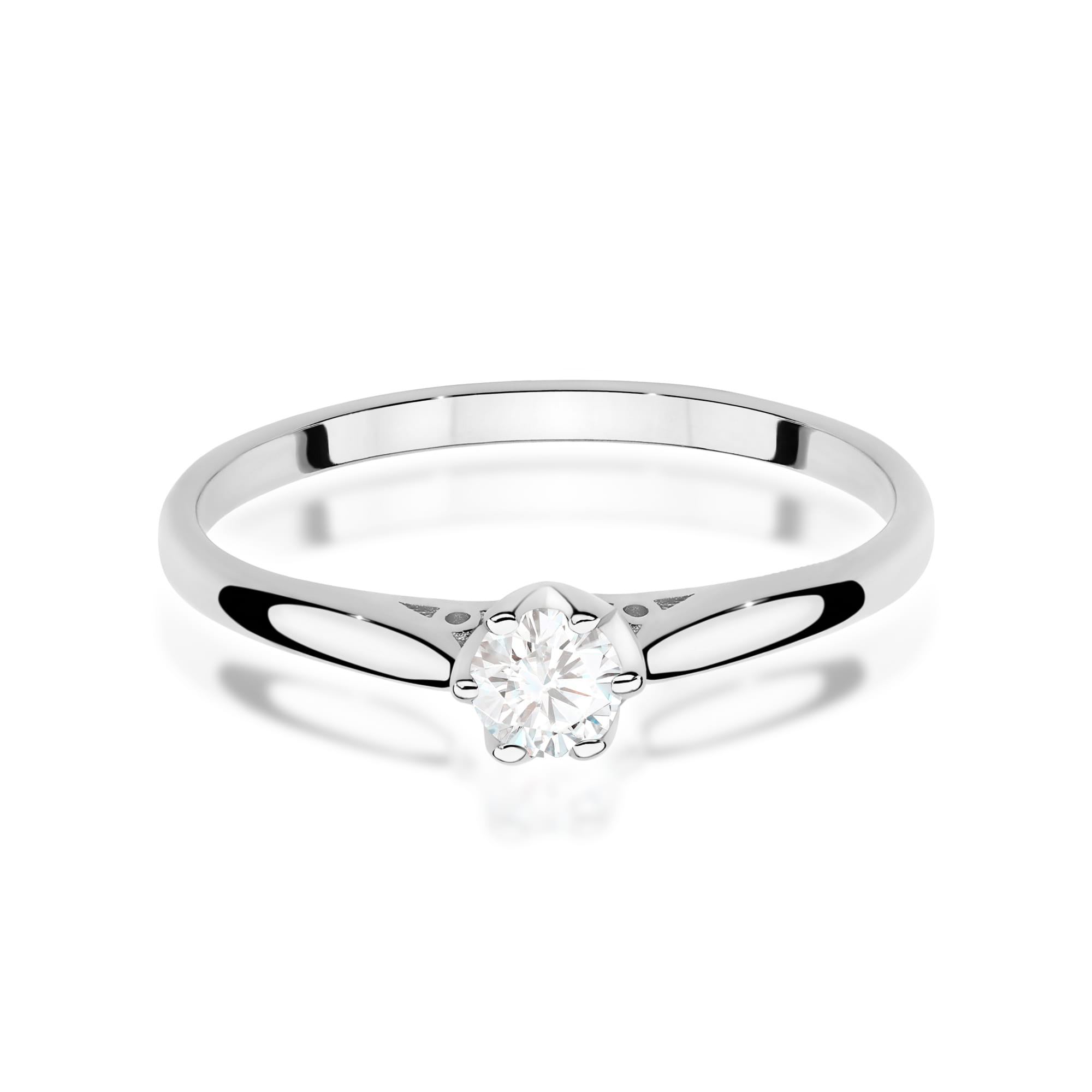 Inel Aur 9K cu Diamant Natural 0.18 ct