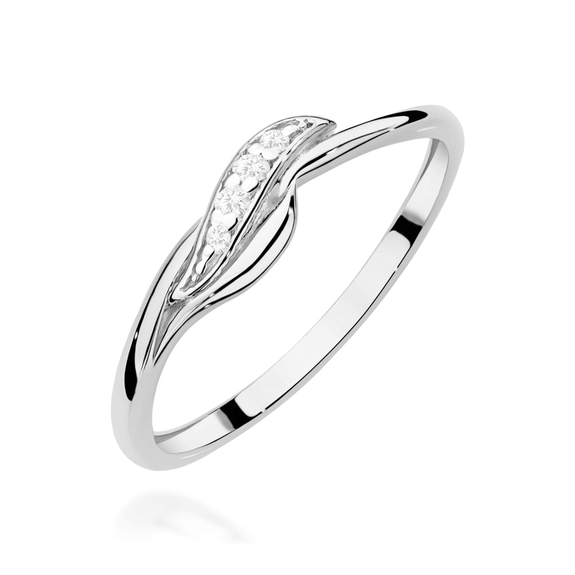 Inel Aur 9K cu Diamante Naturale 0.05 ct