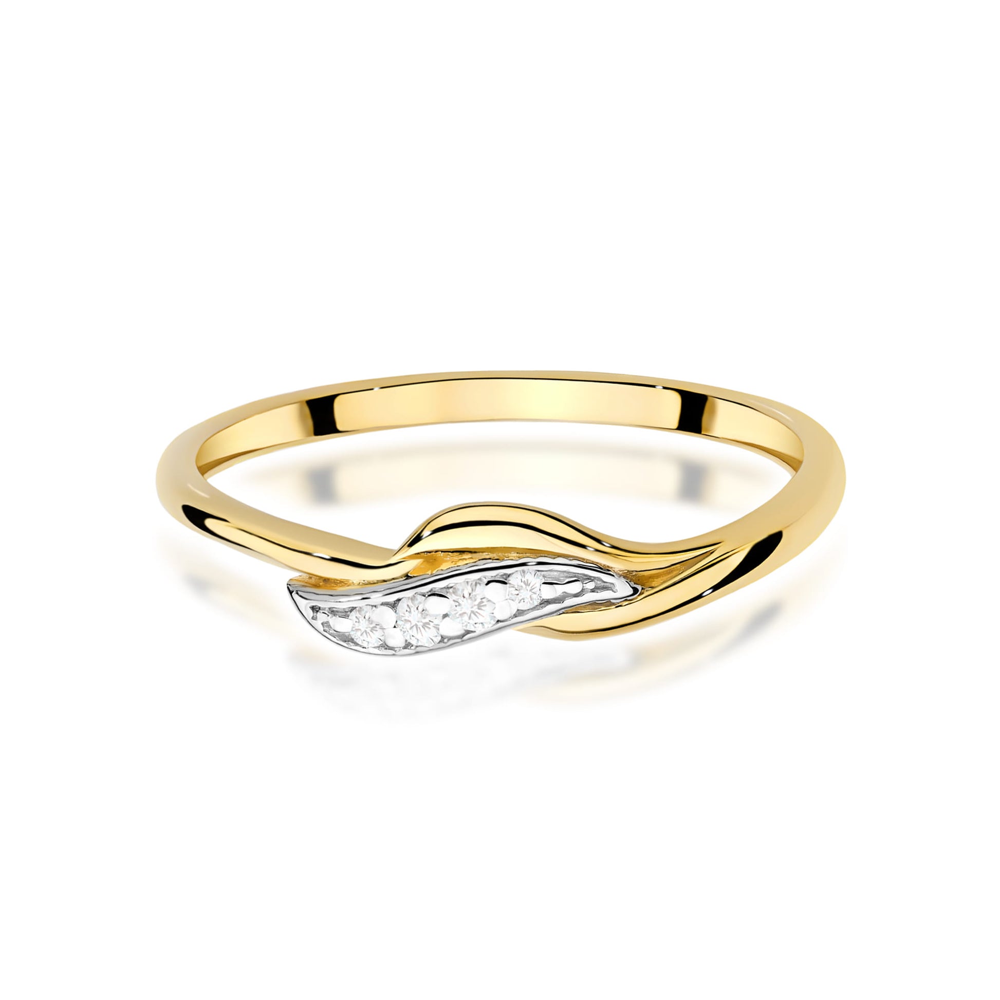 Inel Aur 9K cu Diamante Naturale 0.05 ct
