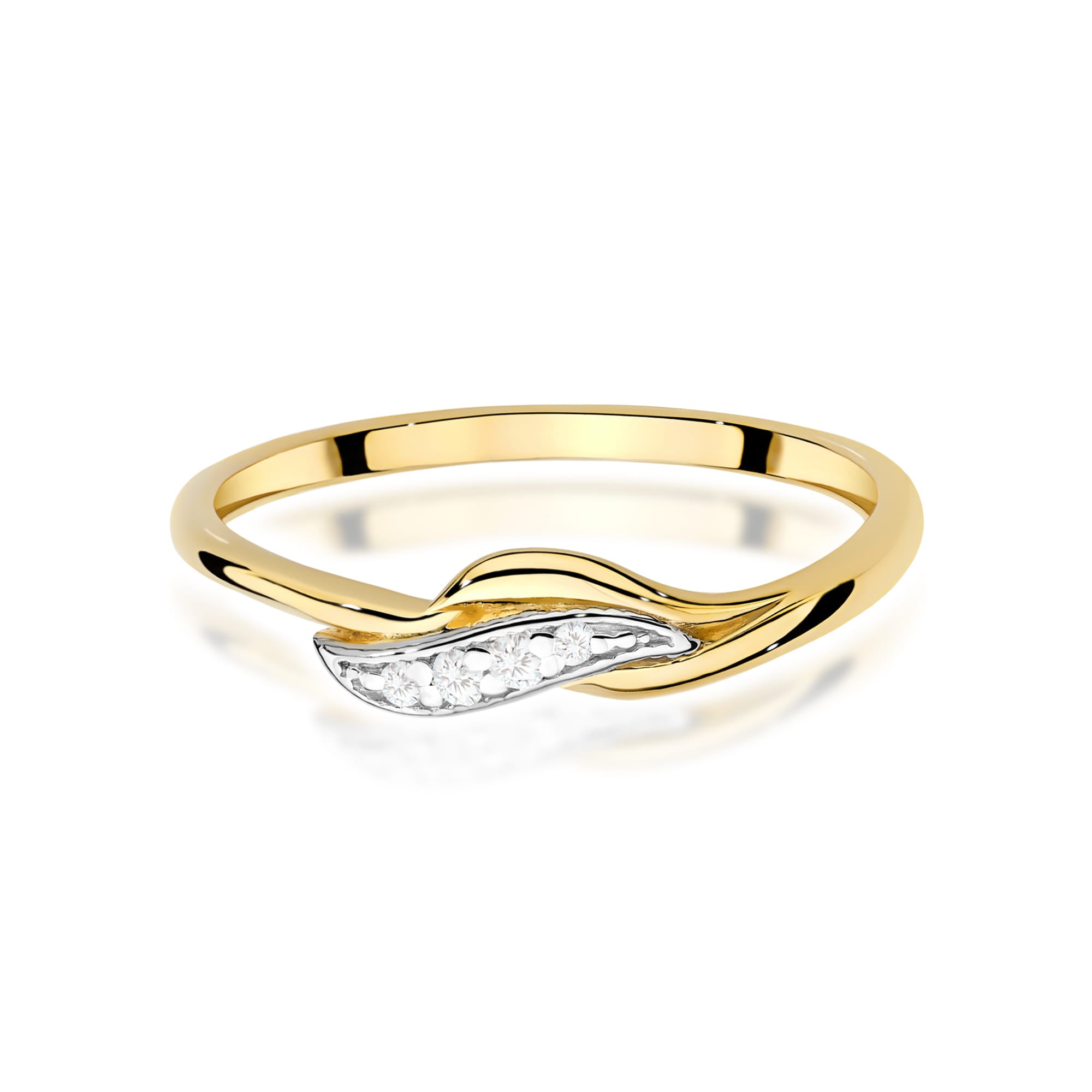 Inel Aur 9K cu Diamante Naturale 0.05 ct