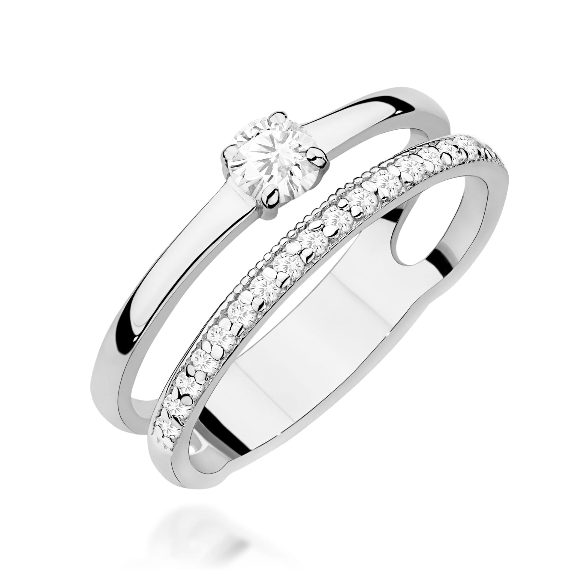 Inel Aur 9K cu Diamante Naturale 0.40 ct